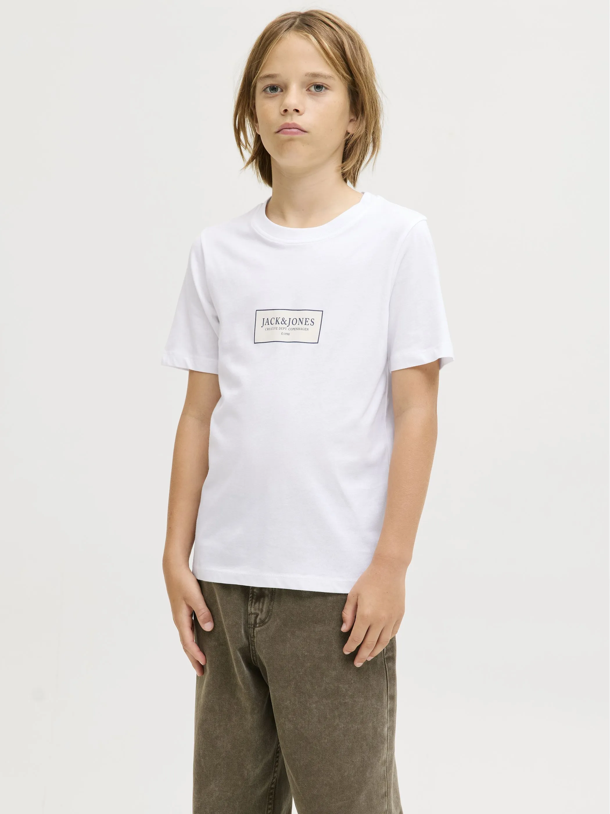 Jack&Jones Junior 12292341 JORGREENE TEE SS CREW Weiß 918393 177627 5
