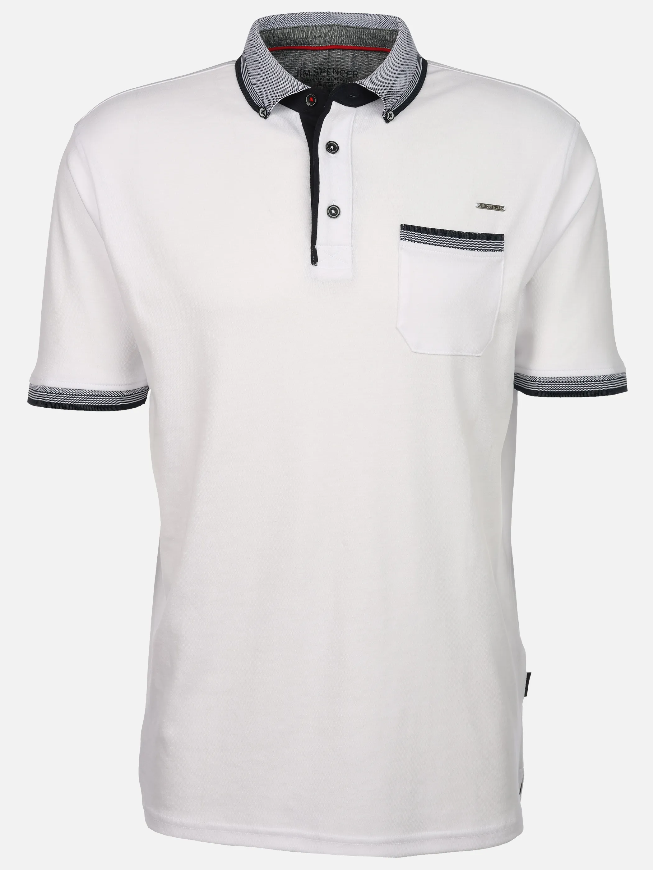 Jim Spencer He. Poloshirt 1/2 Arm Jacquard chi chi Weiß 922530 WHITE 1