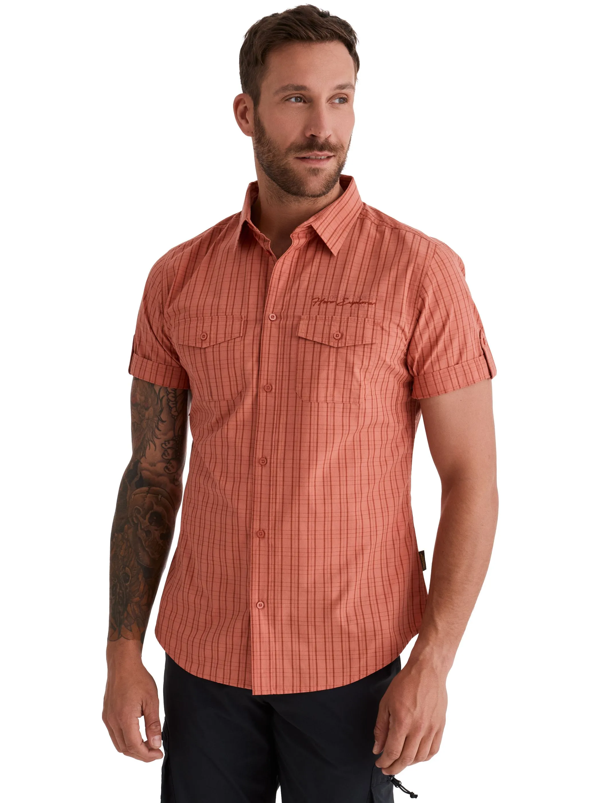 HERO by John Medoox 73110670009191 He. Bluse/Hemd, Orange 928397 9191 1