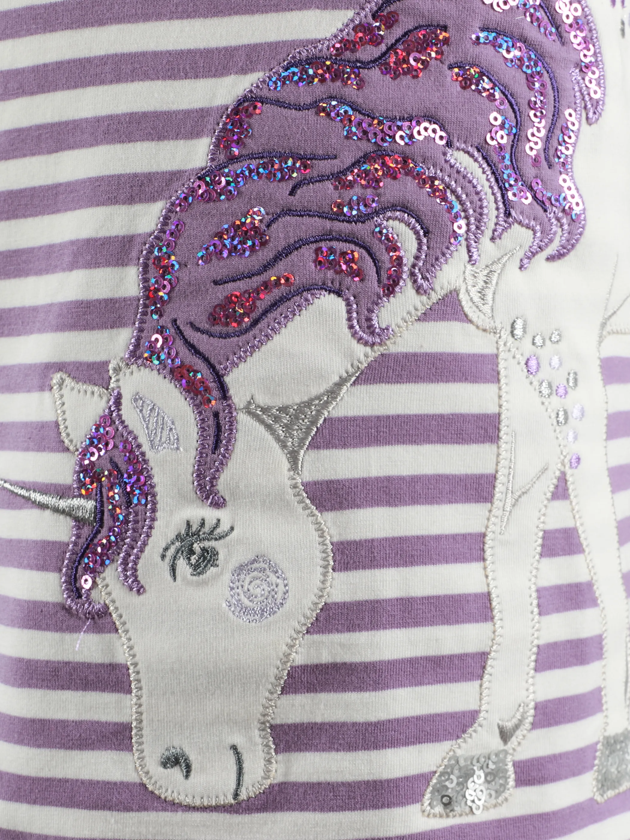 One Way KM Longsleeve stripes mit Pferde Print Lila 913469 LILA 3