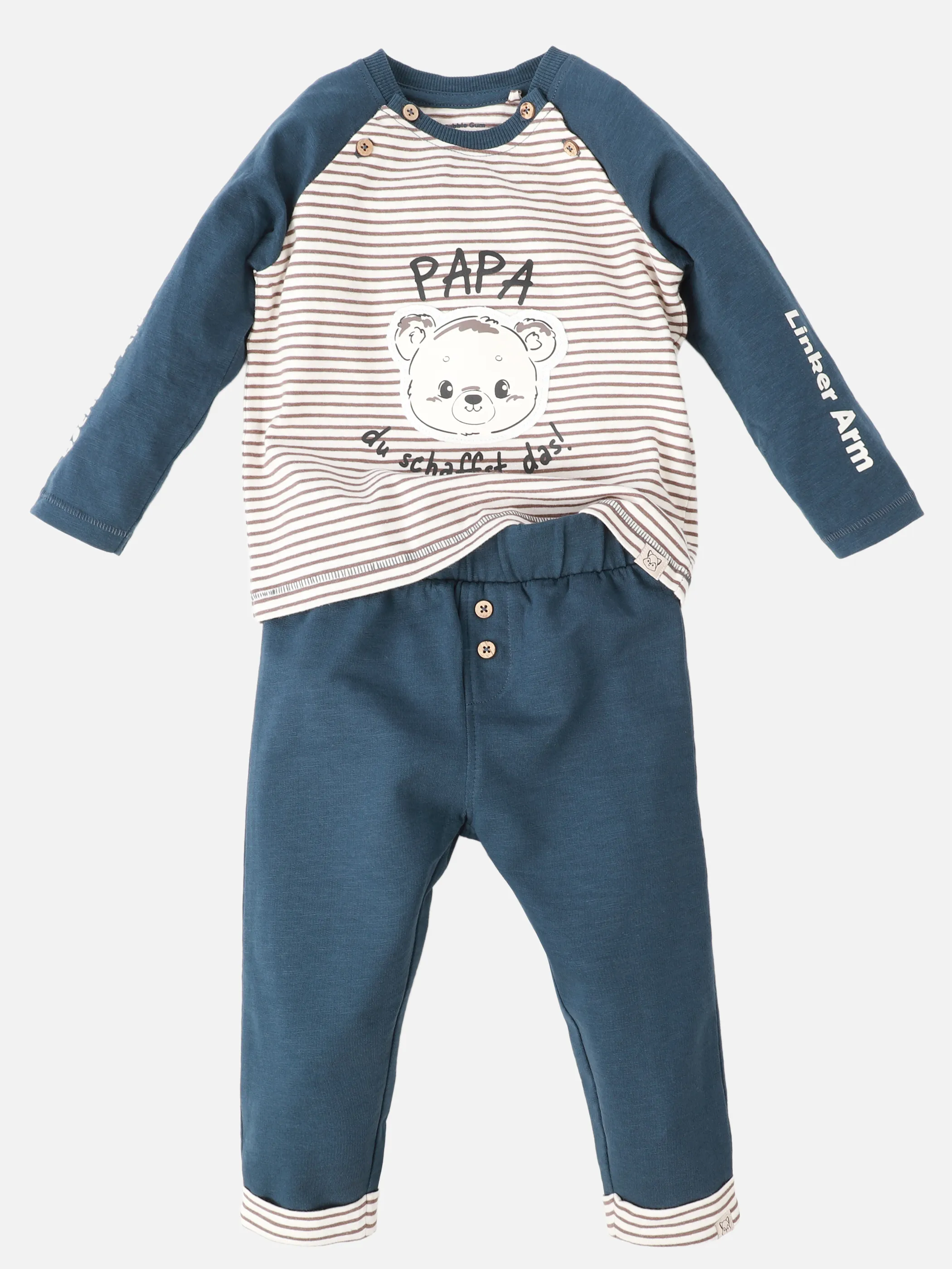Bubble Gum BJ 2pcs Set "Papa du schaffst das" in blau Blau 932136 BLAU 1
