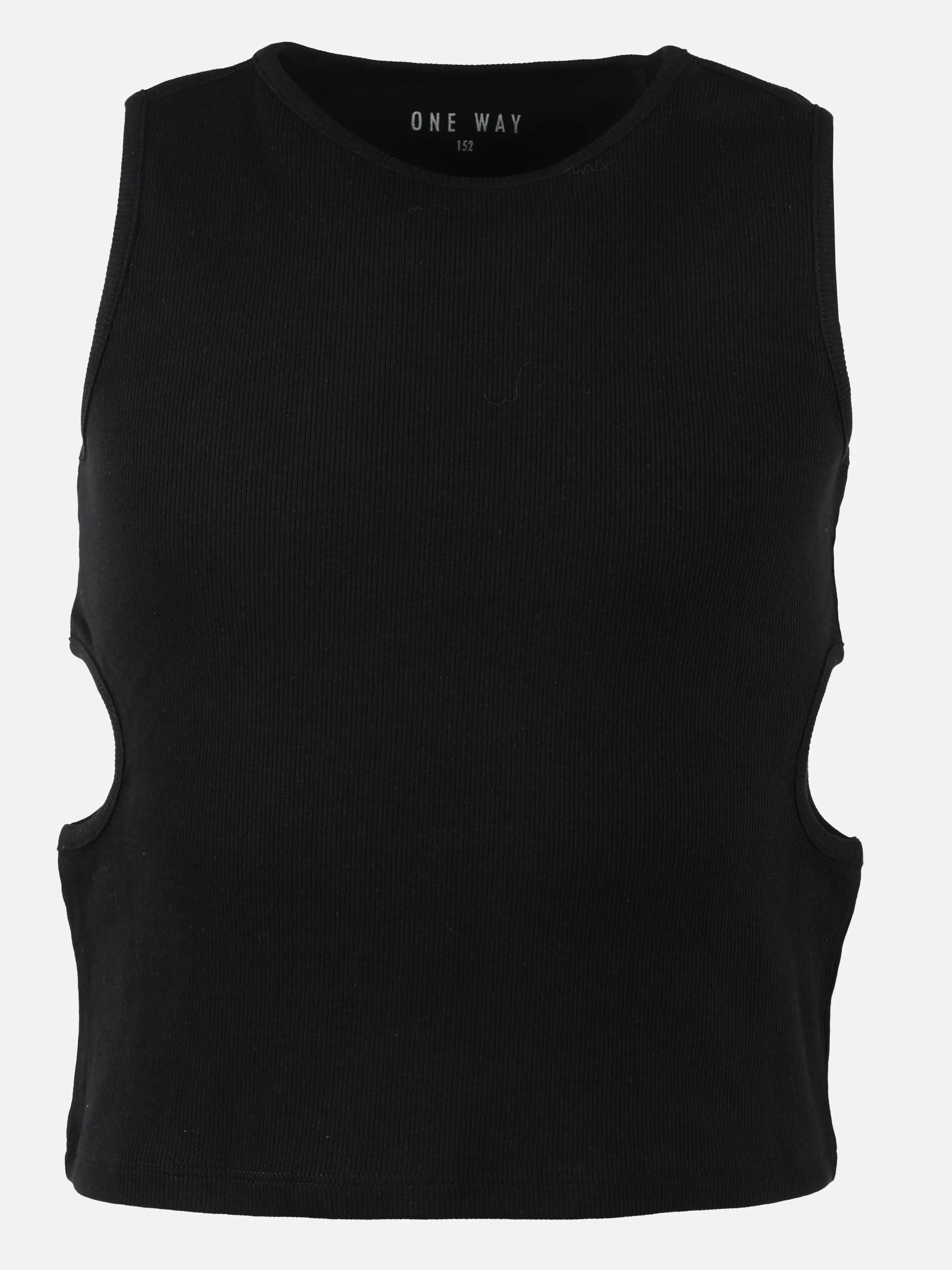 One Way JM cropped Top mit cut-out in schwarz/weiß Schwarz 910043 SCHWARZ 1