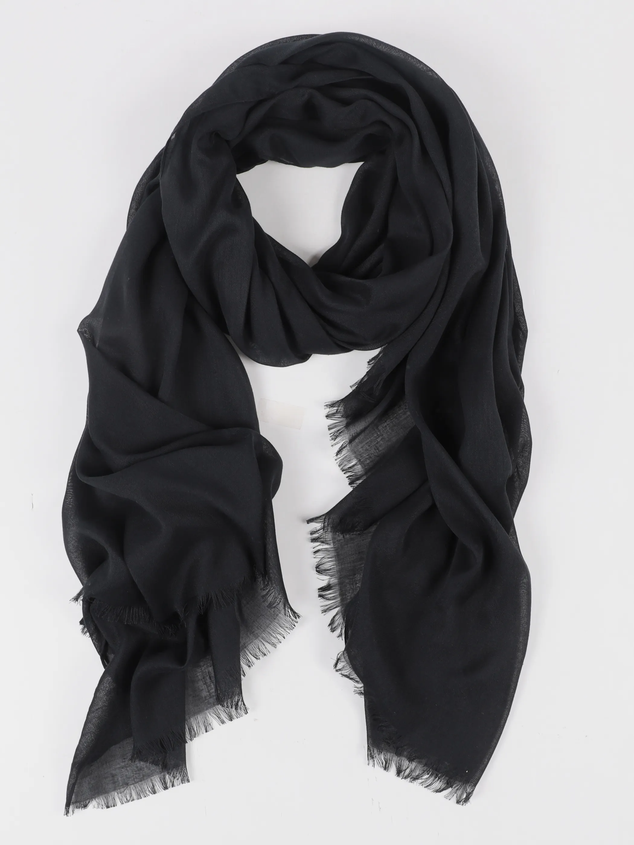Lisa Tossa Da-Schal mit Fransen Schwarz 906520 BLACK 1