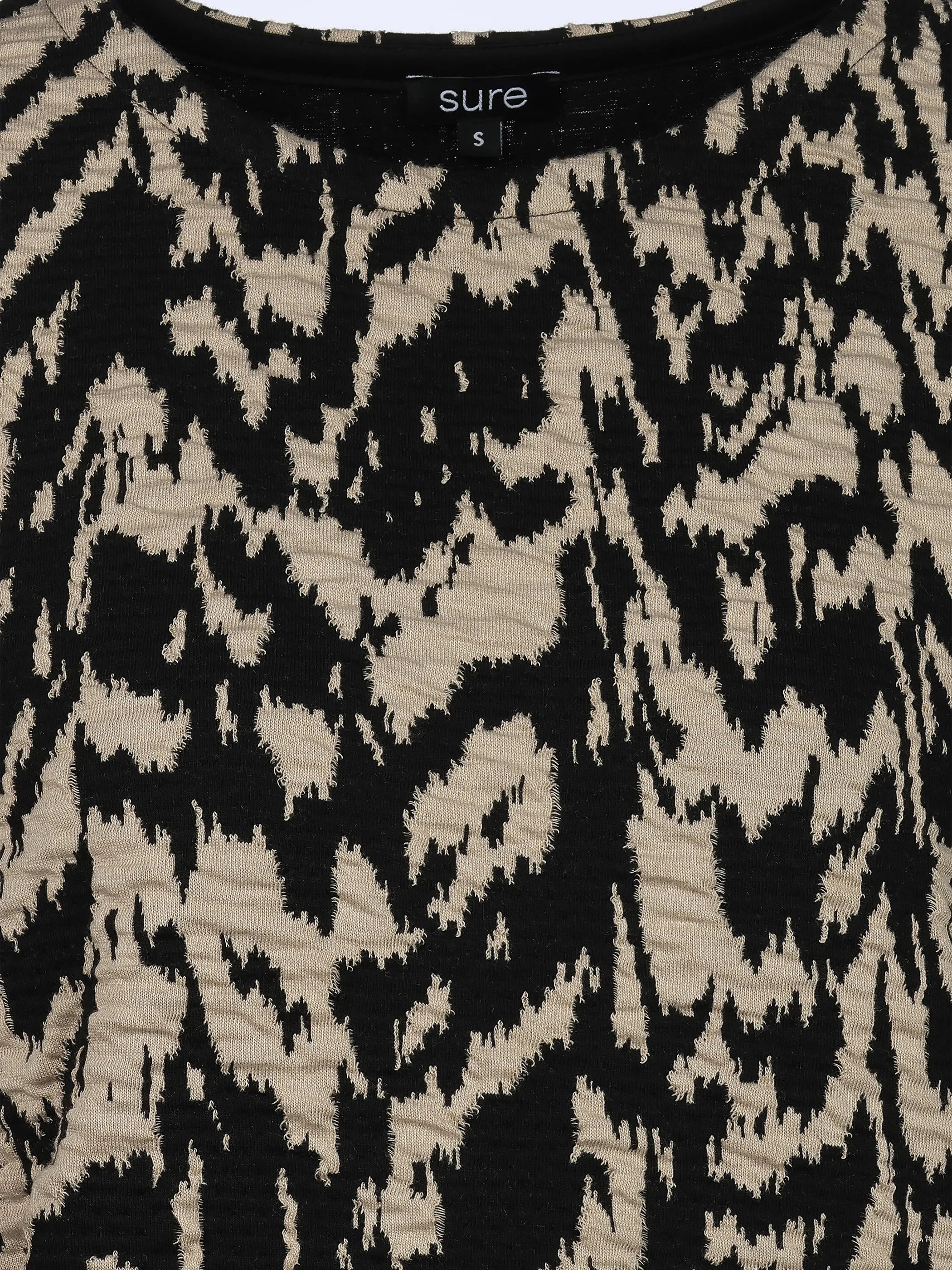 Sure Da-Struktur-Jacquard Sweatshirt Schwarz 921070 MOONBEAM 3