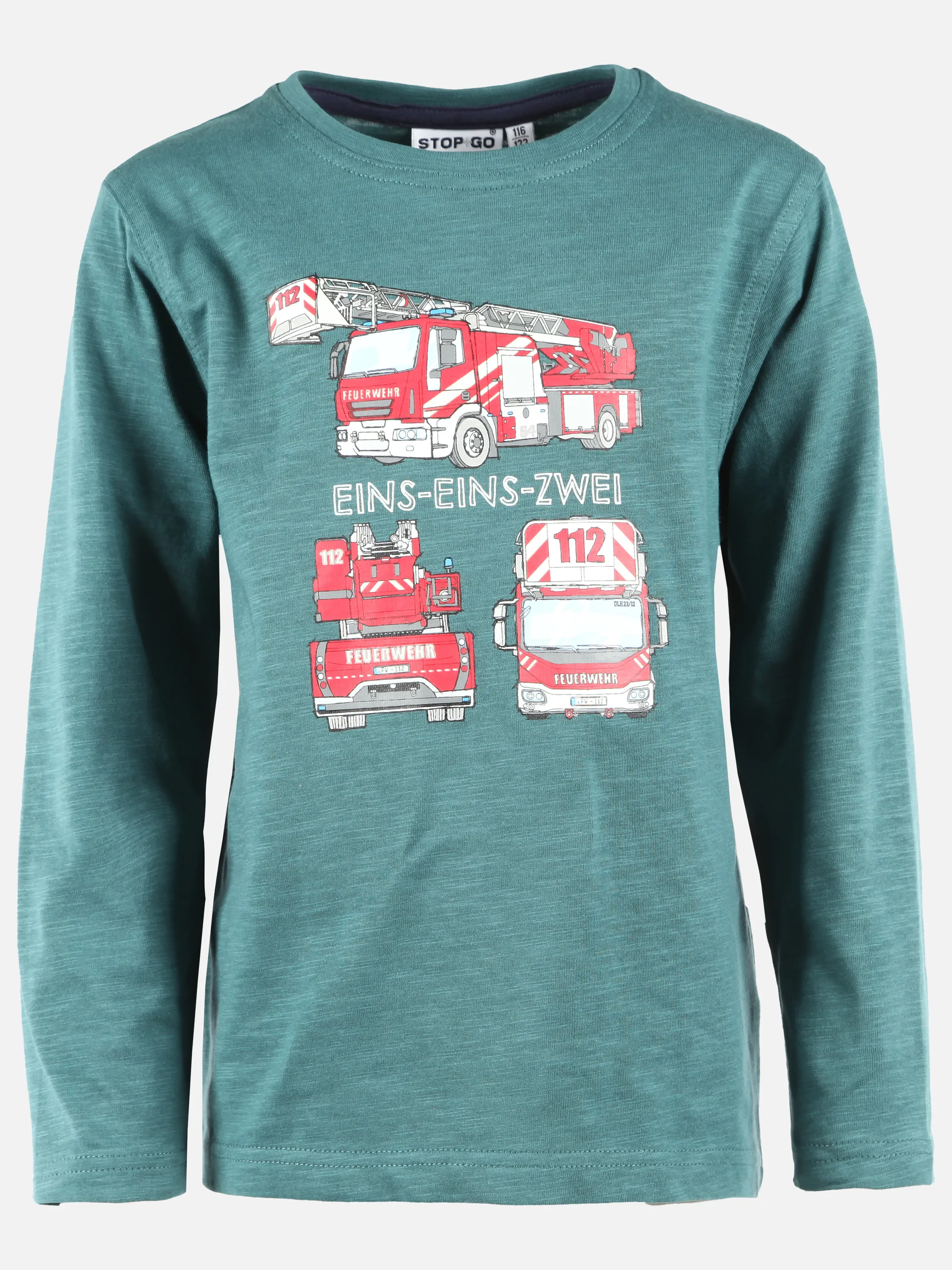 Stop + Go KJ Longsleeve mit Feuerwehrprint in blau Blau 899757 BLAU 1
