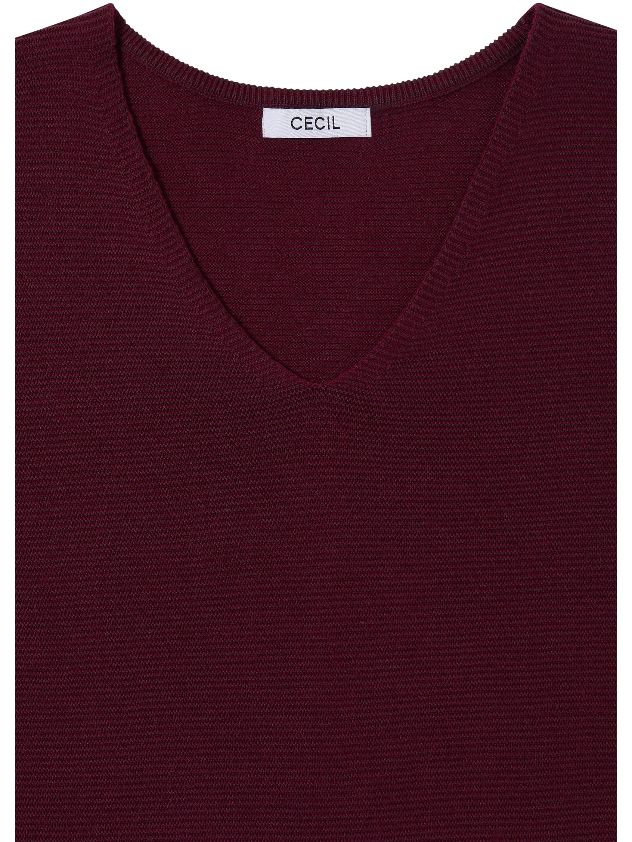 Cecil B303979 NOS 2-Tone V-Neck Rot 932614 27749