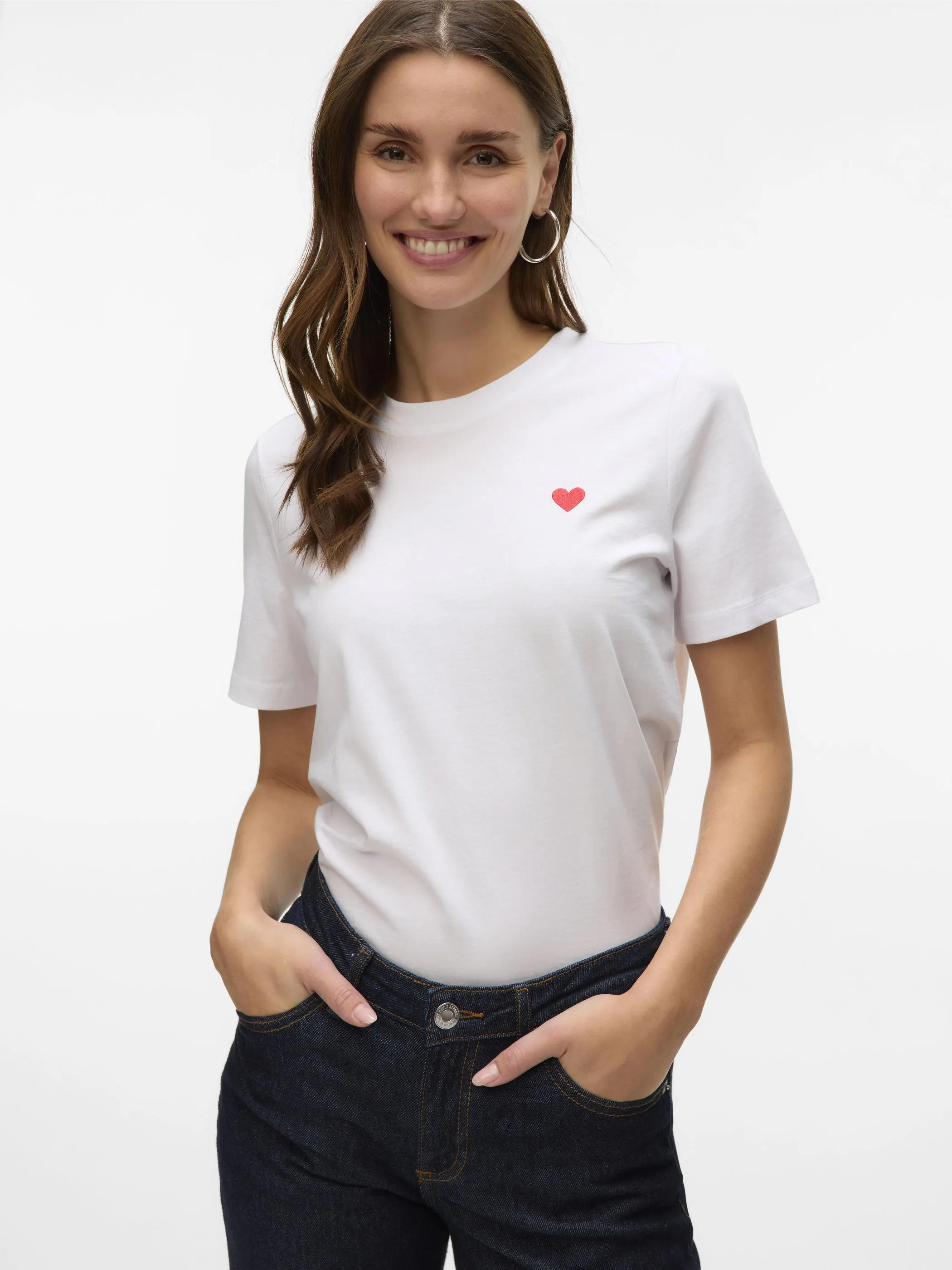 Vero Moda 10316991 VMPAULINA SS T-SHIRT Weiß 913155 175683005 2