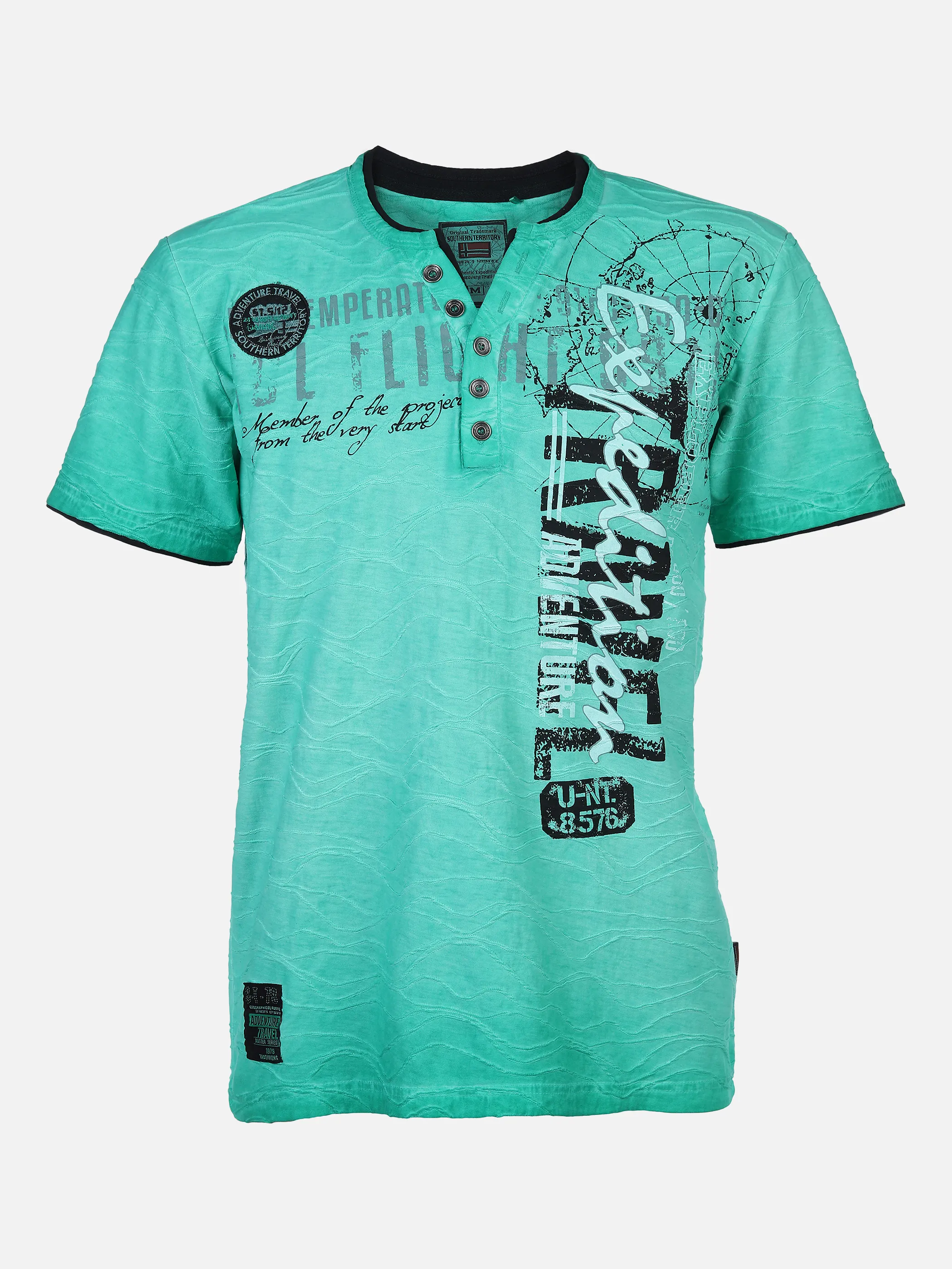 Southern Territory He. Henleyshirt 1/2 Arm Jacqua Grün 833514 HELLGRÜN 1