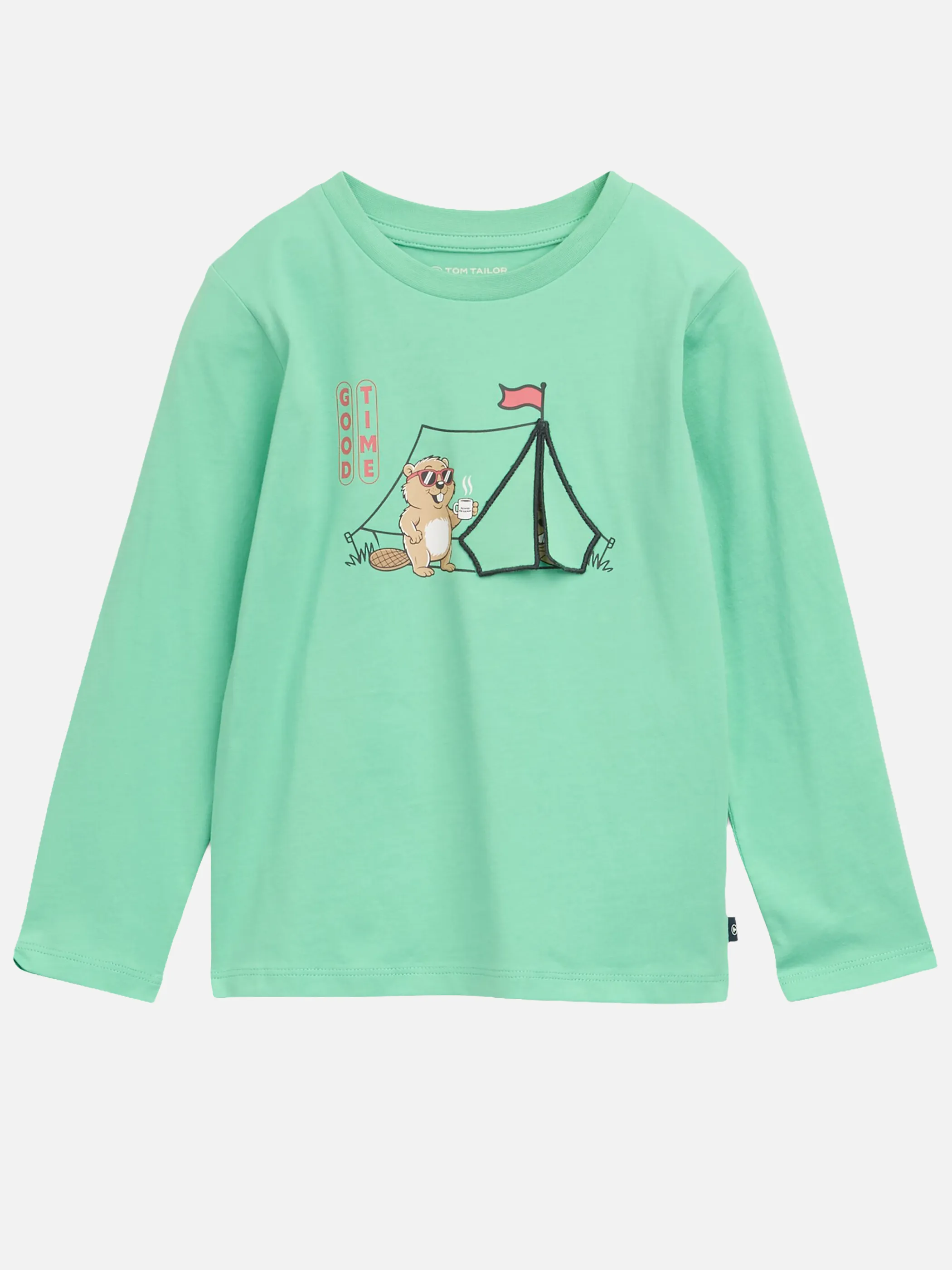 Tom Tailor 1052452 special artwork longsleeve Grün 934434 40572 1