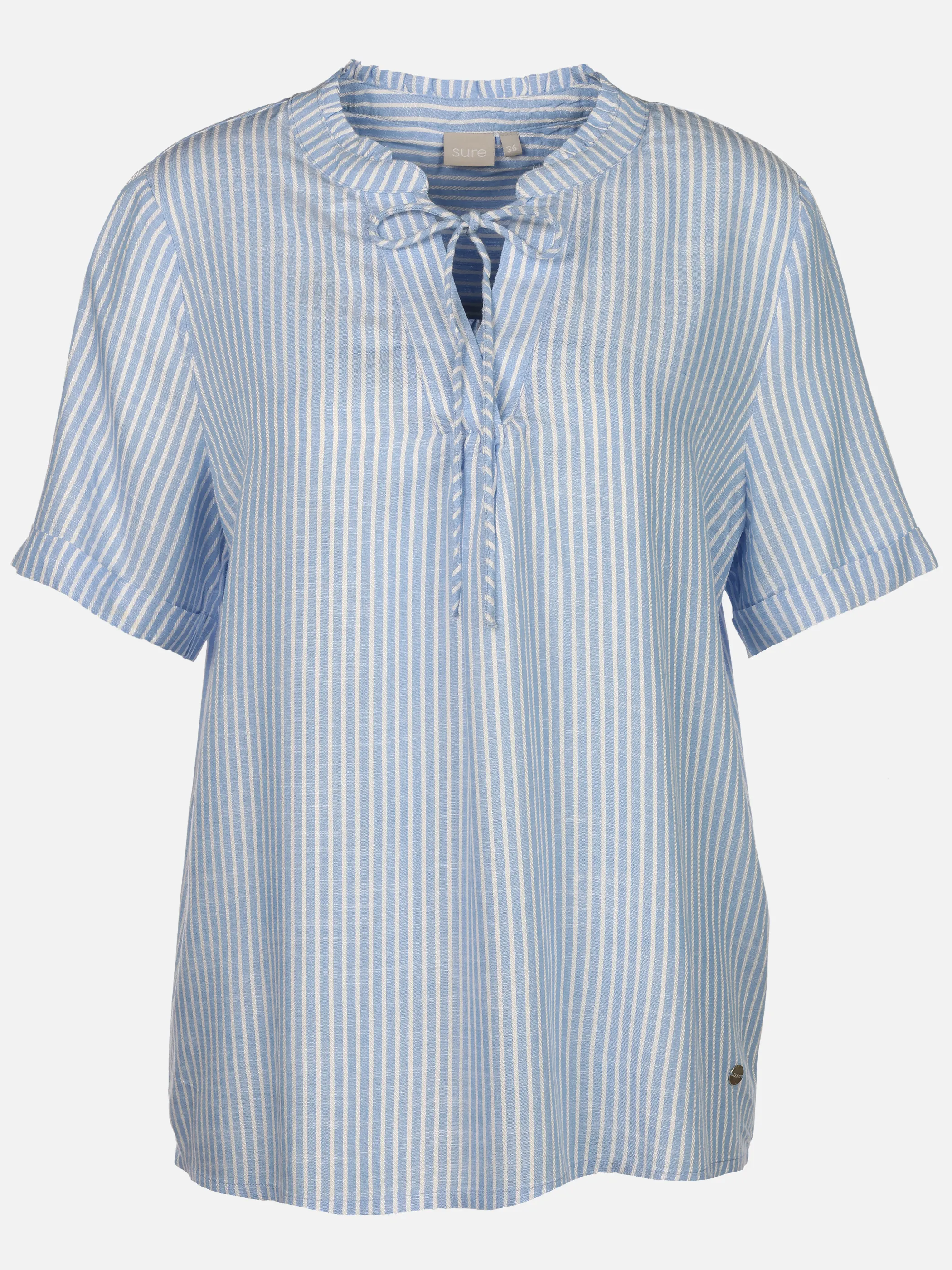 Sure Da-Bluse m. Streifen Blau 924505 BLEU 1