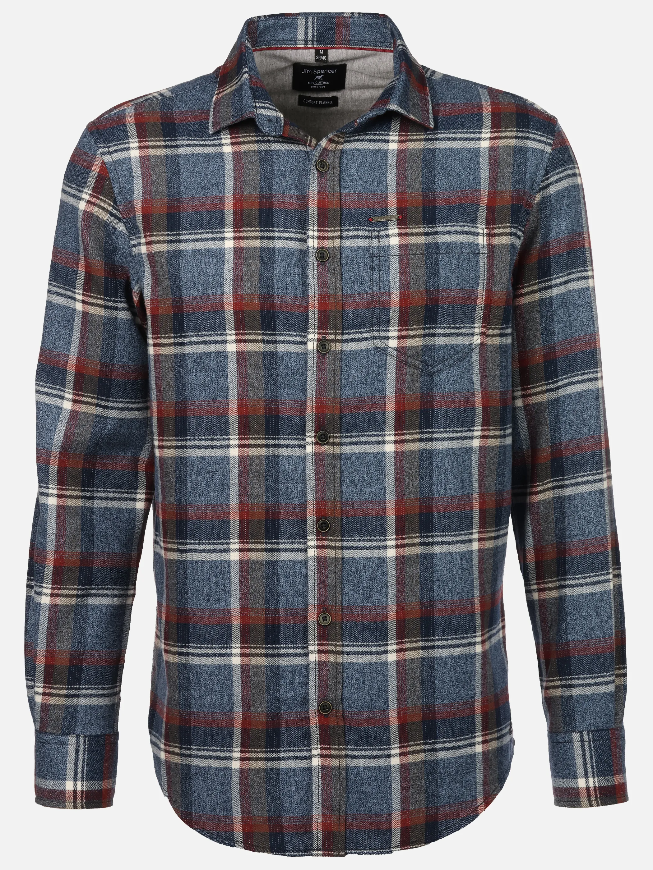 Jim Spencer He. Flanellhemd 1/1 Arm Premium Grau 915563 ANTHRA MEL 1 Jim Spencer He. Flanellhemd 1/1 Arm Premium Grau 915563 ANTHRA MEL 1