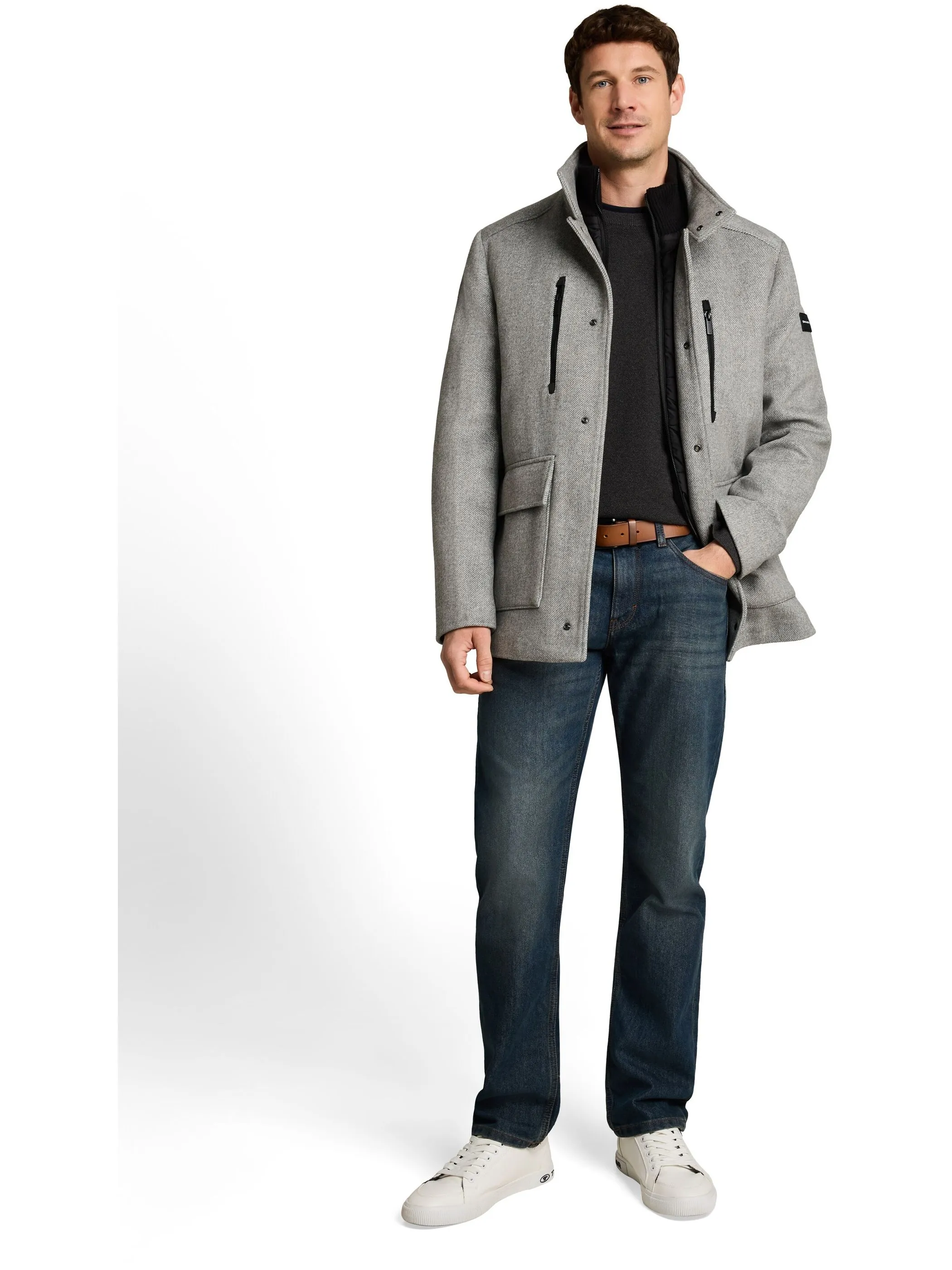 Tom Tailor 1051667 wool jacket with stand-up insert Grau 934269 40600 4