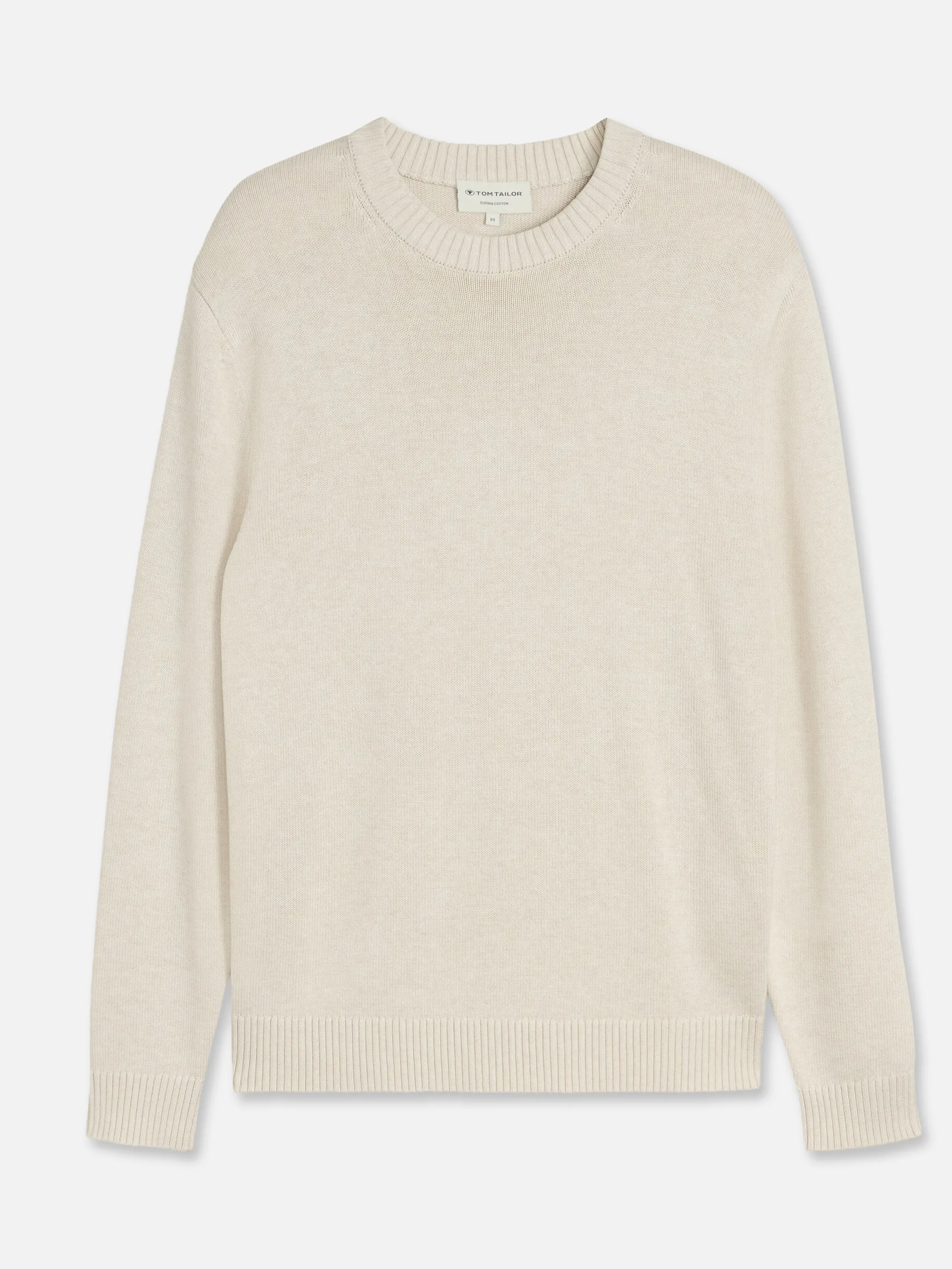 Tom Tailor 1052506 crew neck pullover knit Weiß 934258 41008 3