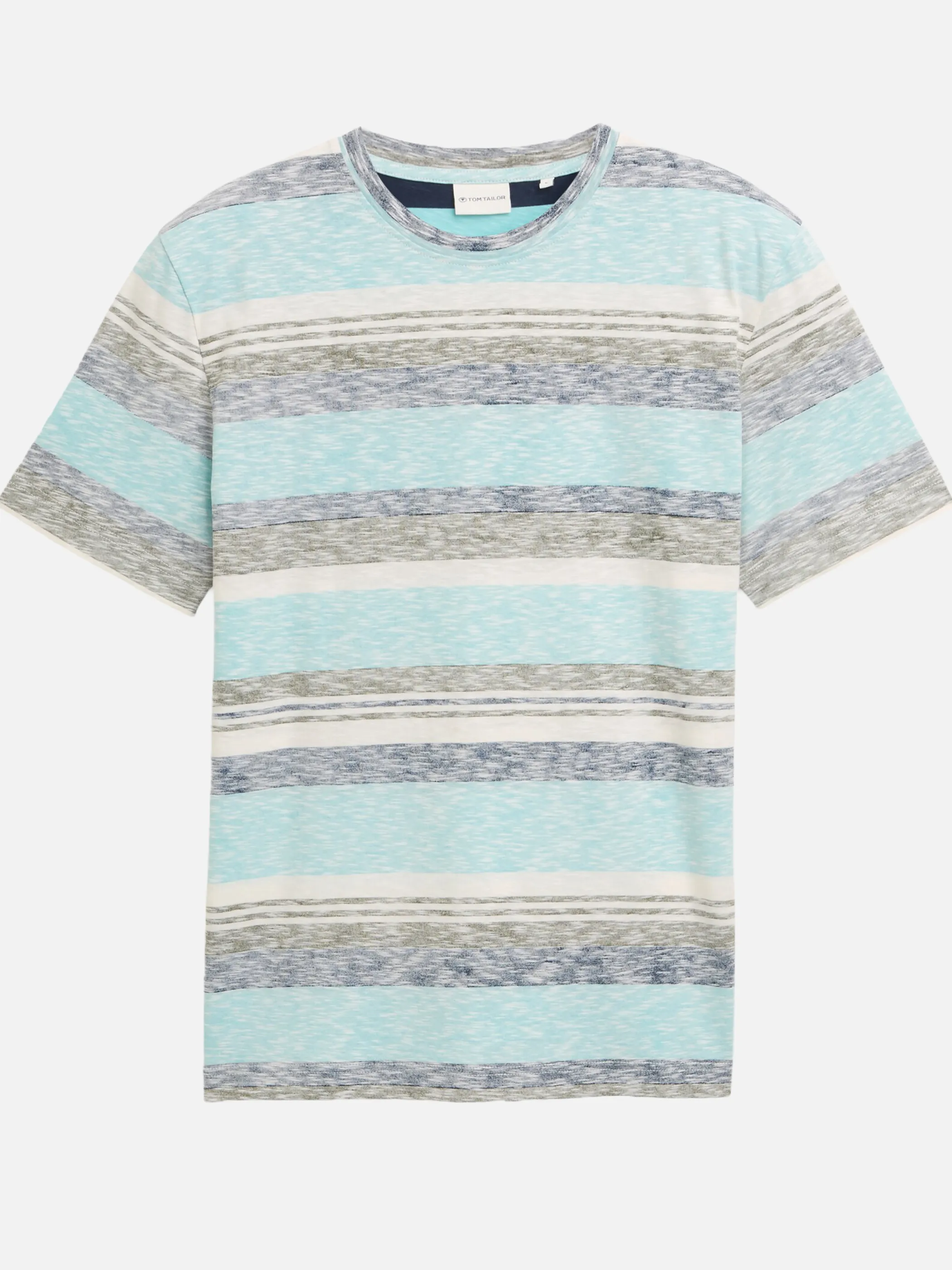 Tom Tailor 1050207 inside printed stripe t-shirt Türkis 922124 40047 1