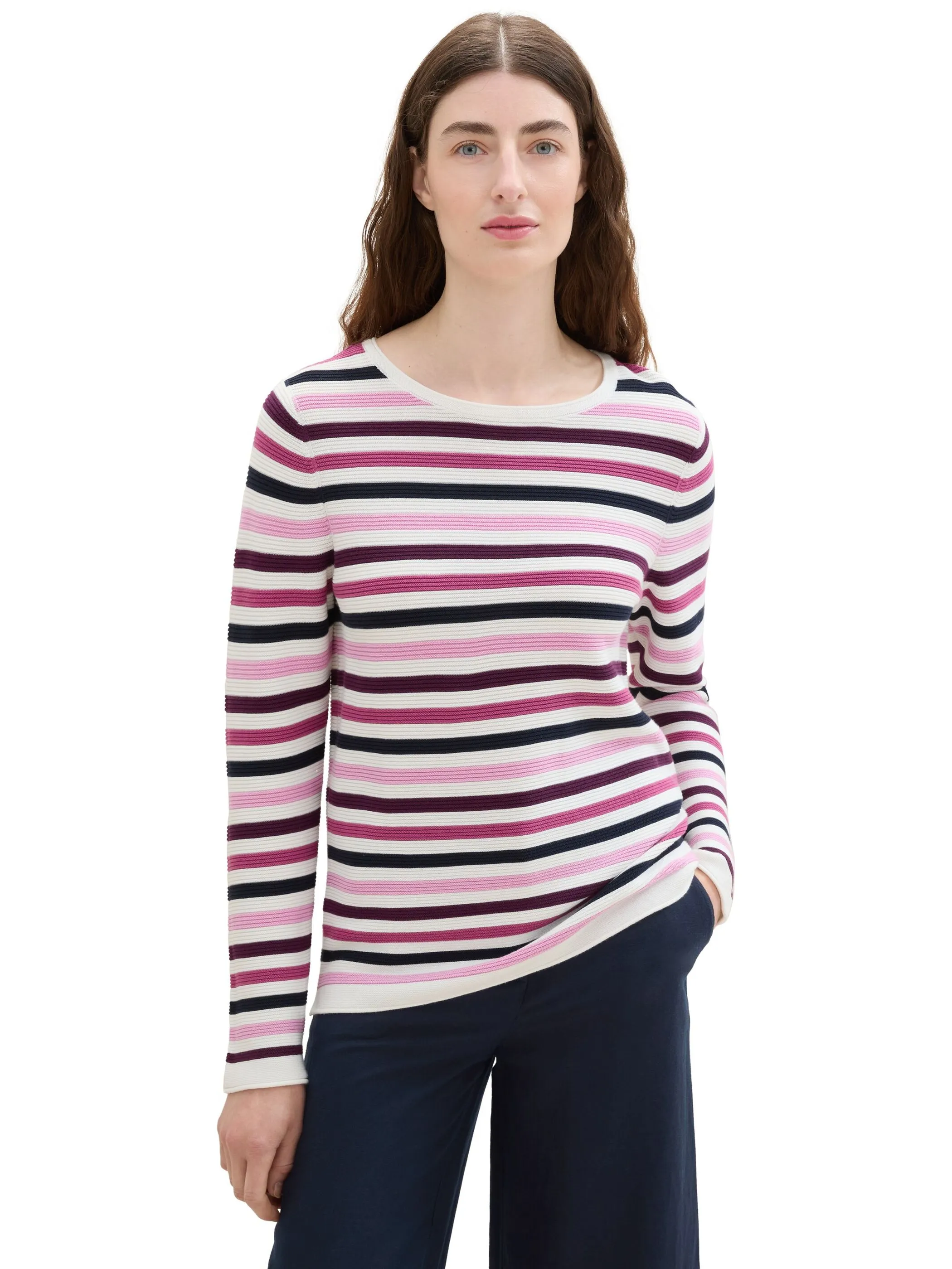 Tom Tailor 1016350 NOS sweater new ottoma Pink 827729 37066