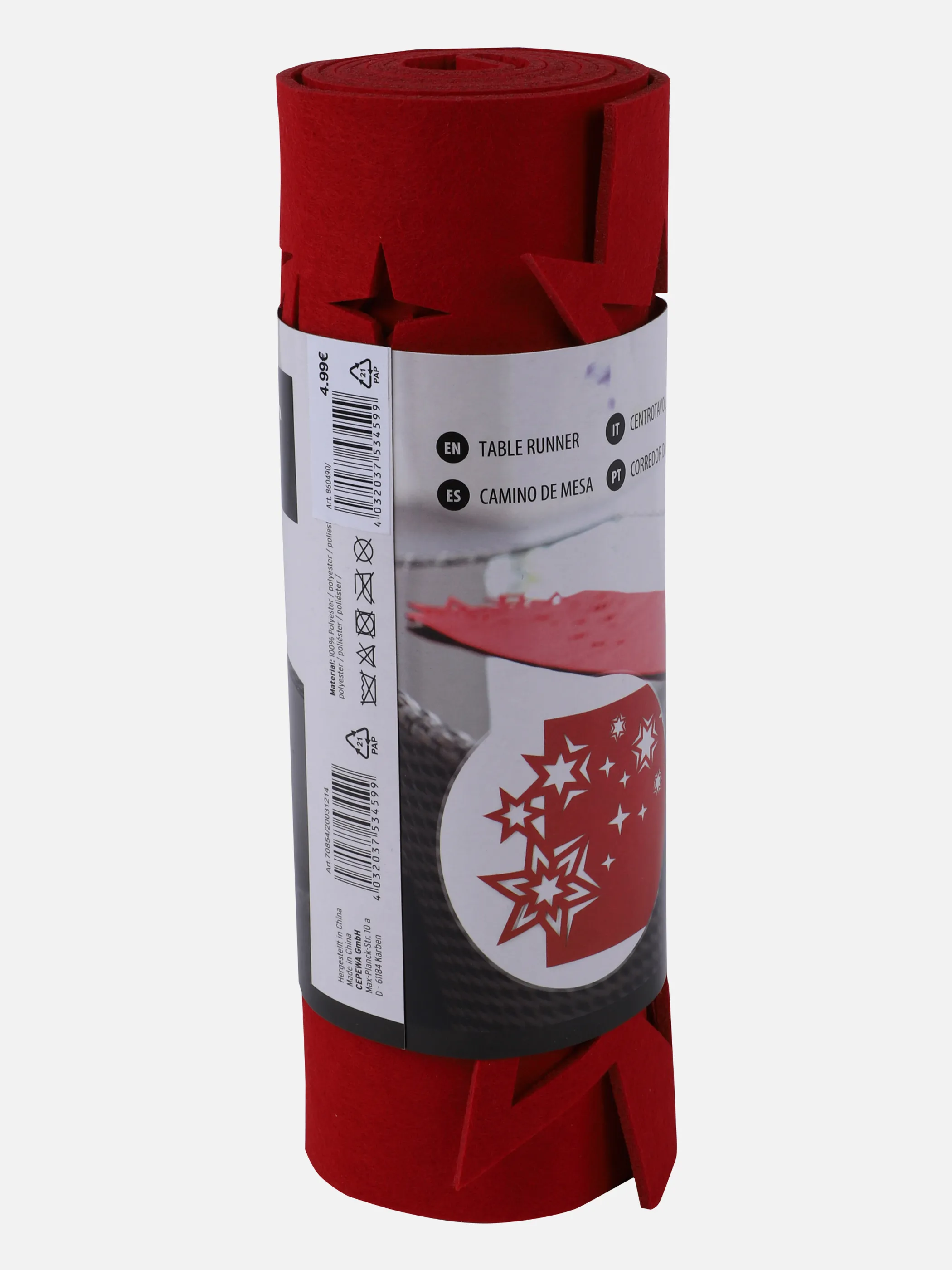 Weihnachten Tischläufer Sternennacht rot Rot 860490 ROT 2