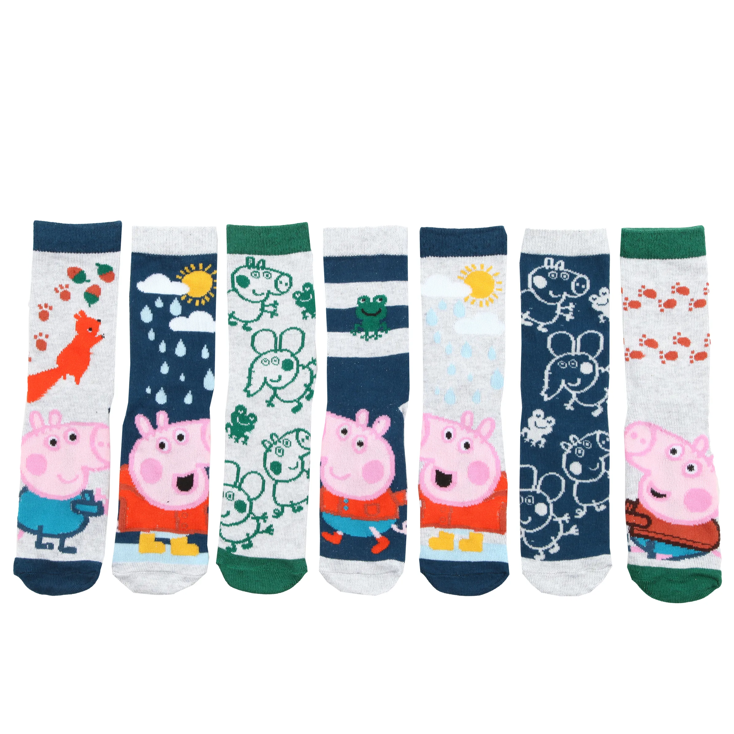 Peppa Pig KJ Socken 7er Pack Peppa Pig Bunt 886116 BLAU 2 Peppa Pig KJ Socken 7er Pack Peppa Pig Bunt 886116 BLAU 2