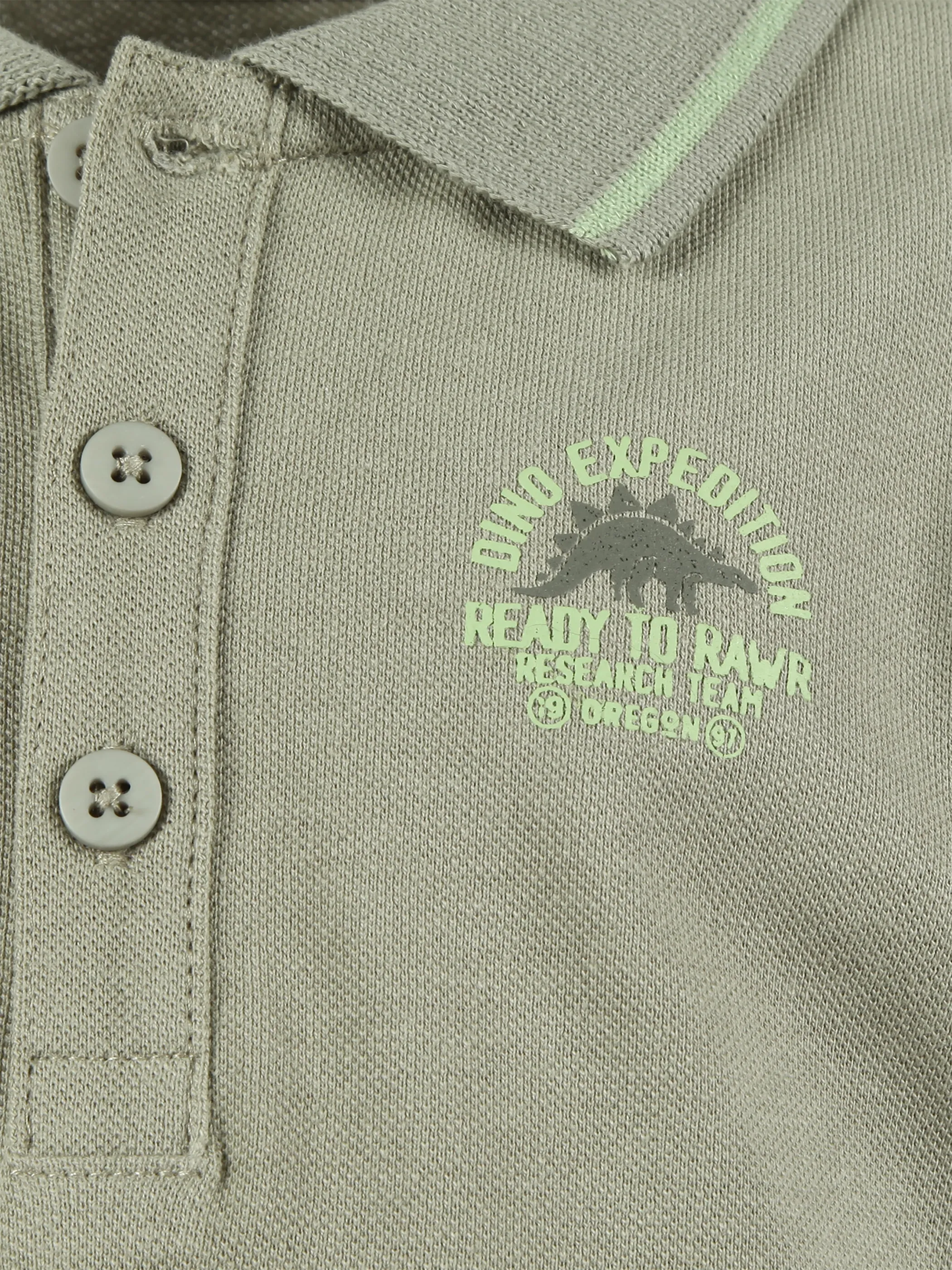 Bubble Gum KJ Poloshirt mit Dinomotiv in grün Grün 907407 GRÜN 3