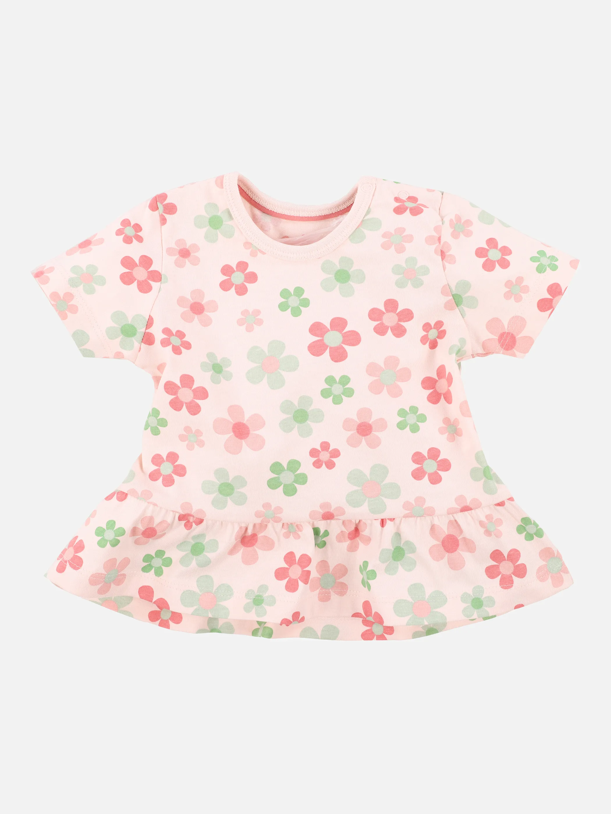 Bubble Gum BM TShirt mit Volant am Saum, Blümchen Rosa 877135 ROSA AOP 1
