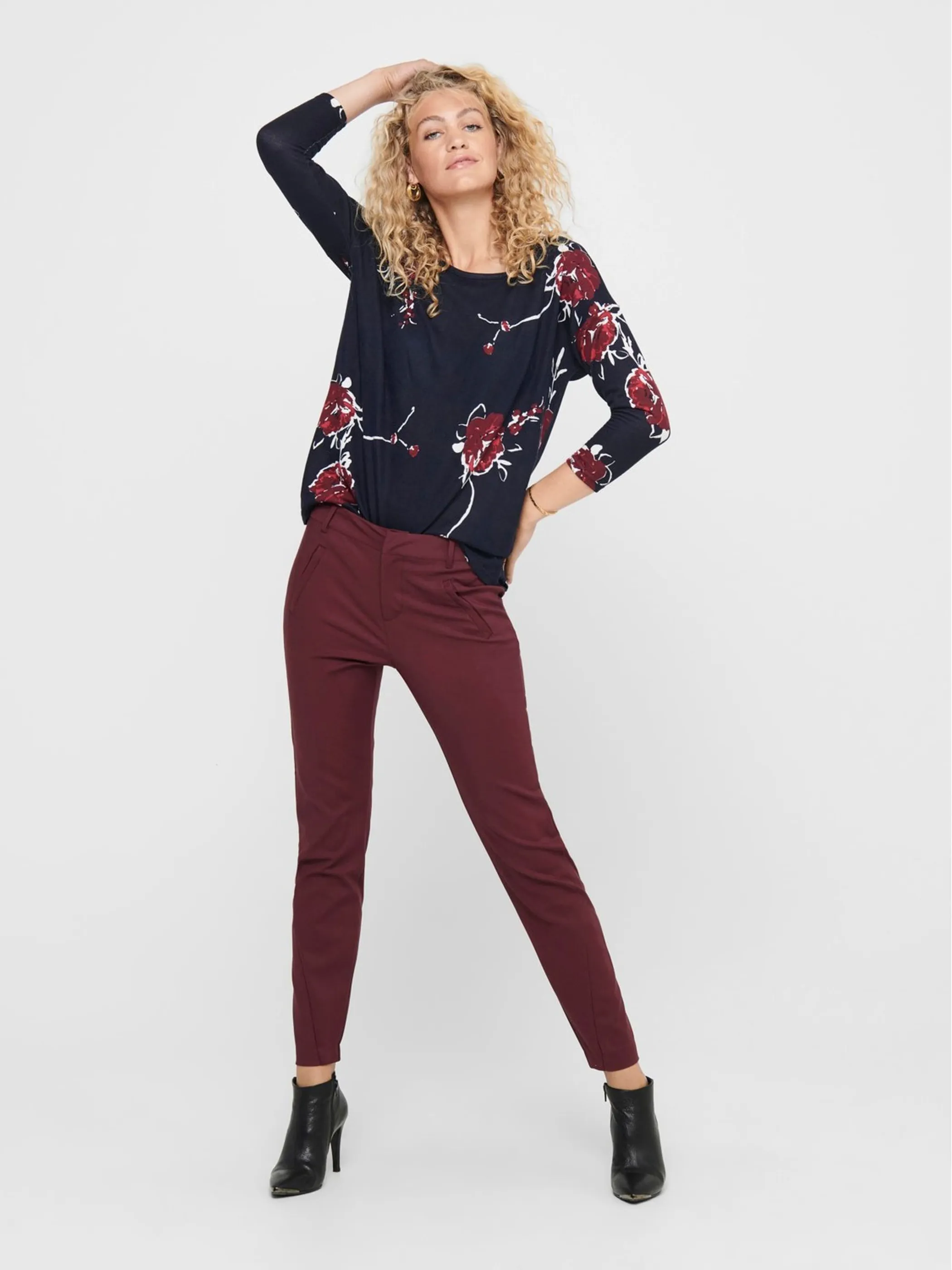 Only 15144286 ONLELCOS 4/5 AOP TOP Blau 843422 194962065 4