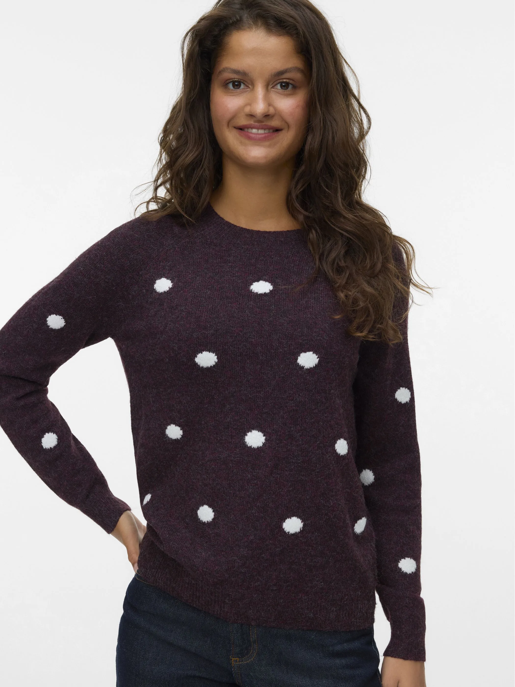 Vero Moda 10330790 VMDOFFY INTARSIA LS O Rot 913125 186320006 5