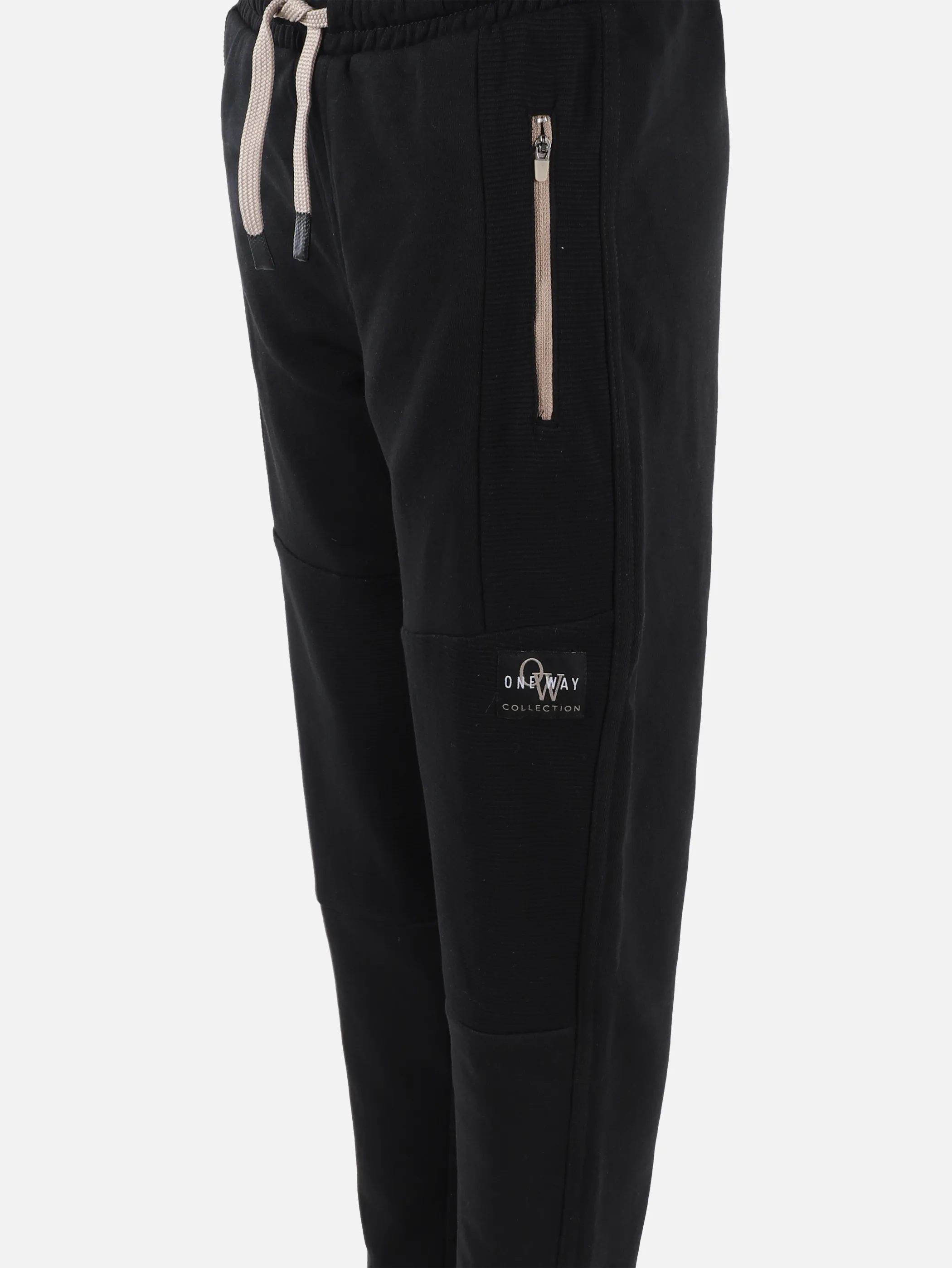 One Way JJ Joggpant schwarz+ beige details Schwarz 932139 SCHWARZ 3