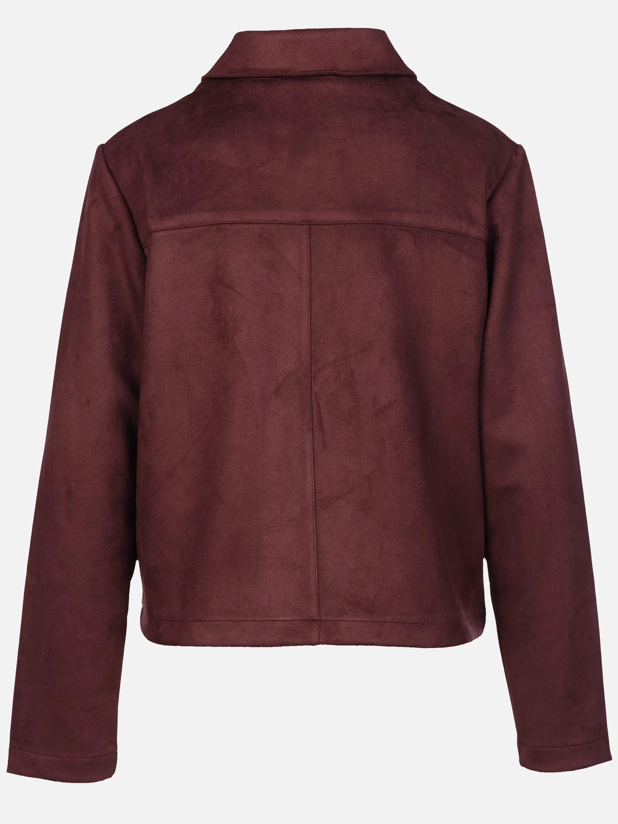 Lisa Tossa Da.Cardigan in Veloursleder Op Rot 929600 BURGUND 2