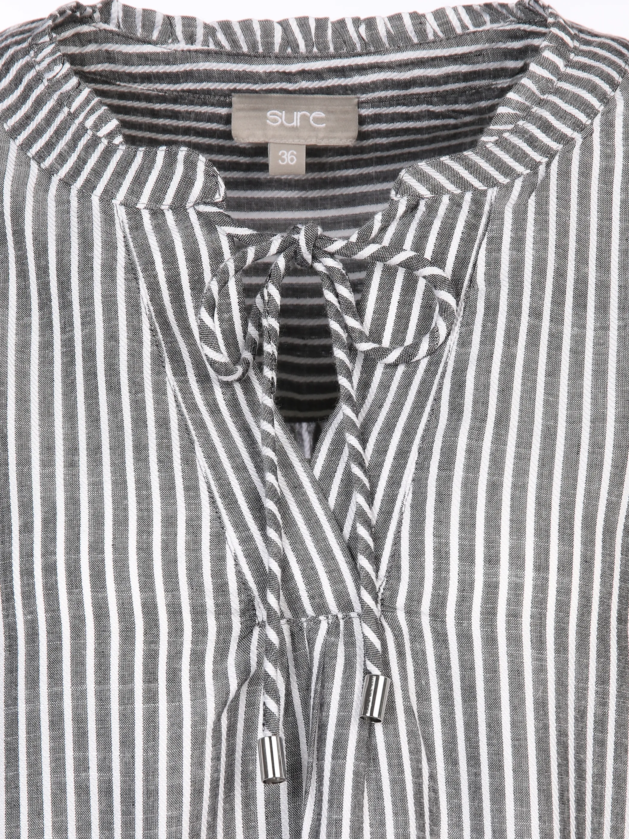 Sure Da-Streifenbluse Schwarz 890197 SCHWARZ 3