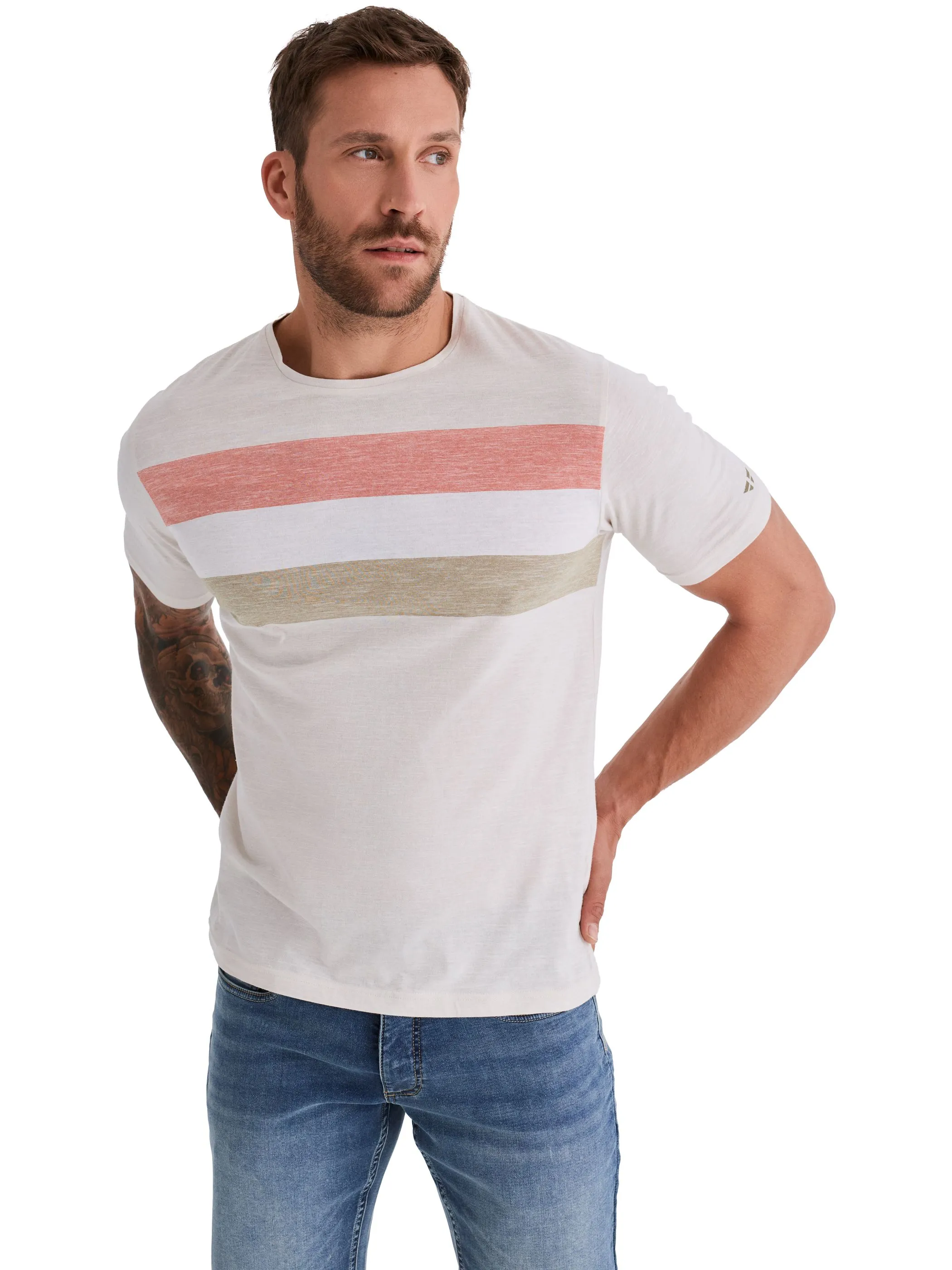 HERO by John Medoox 74306460009169 He-T-Shirt TIM,XXXL,s Beige 928356 9169 1