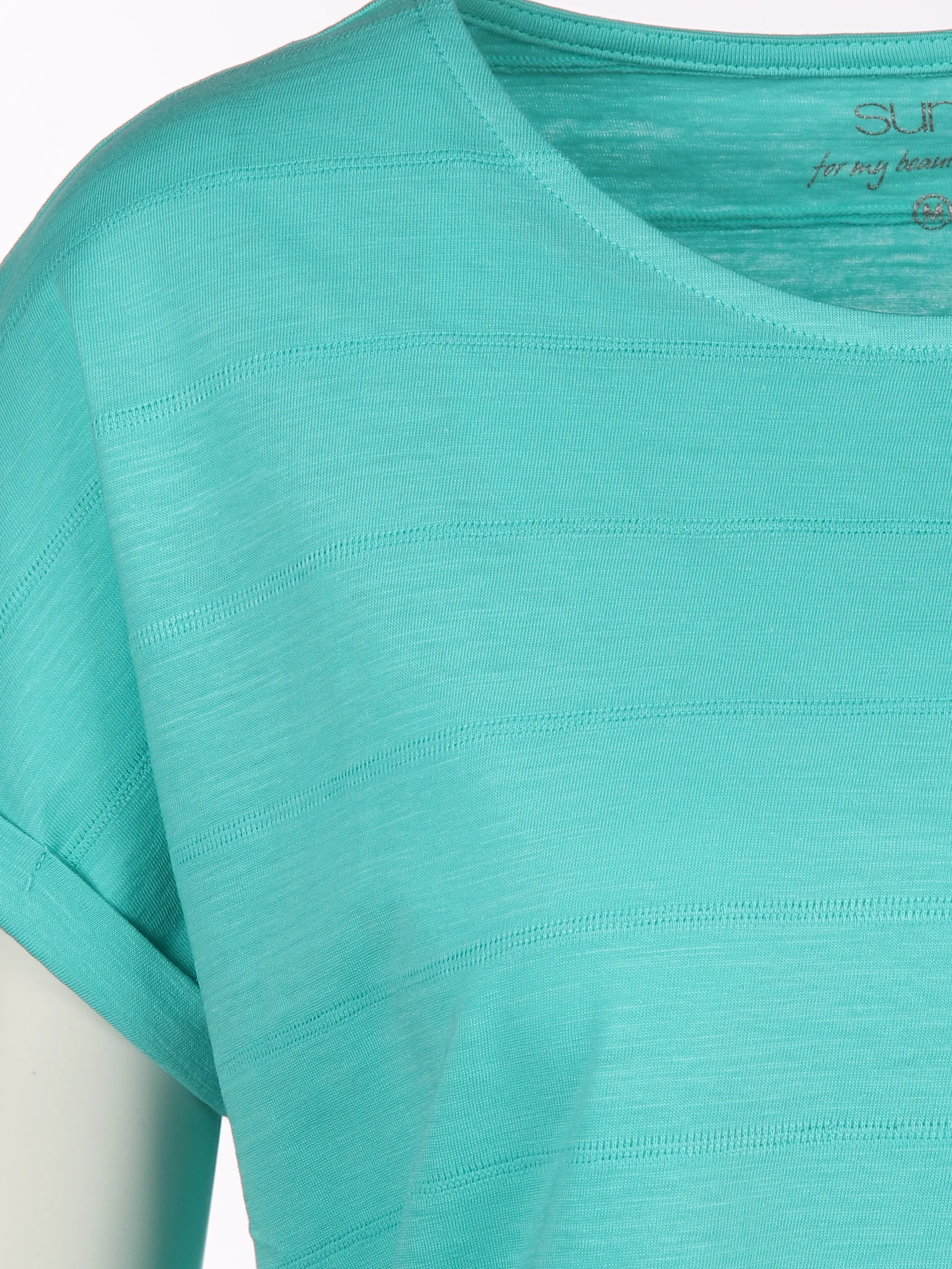 Sure Da-Struktur-T-Shirt Türkis 889316 AQUA 3