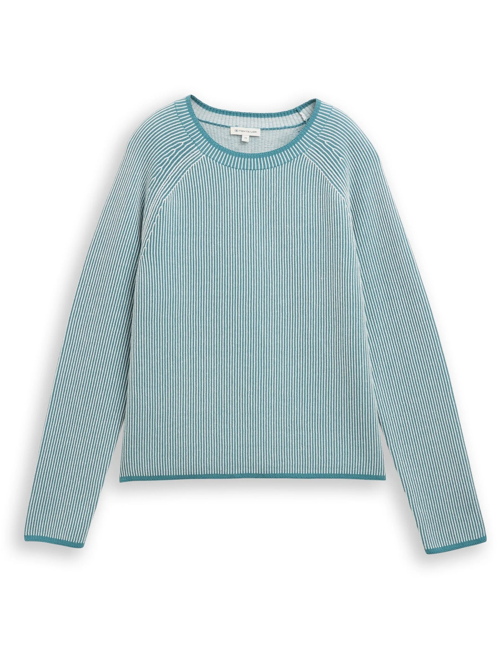 Tom Tailor 1049187 knit striped crewneck Türkis 919040 39244 1