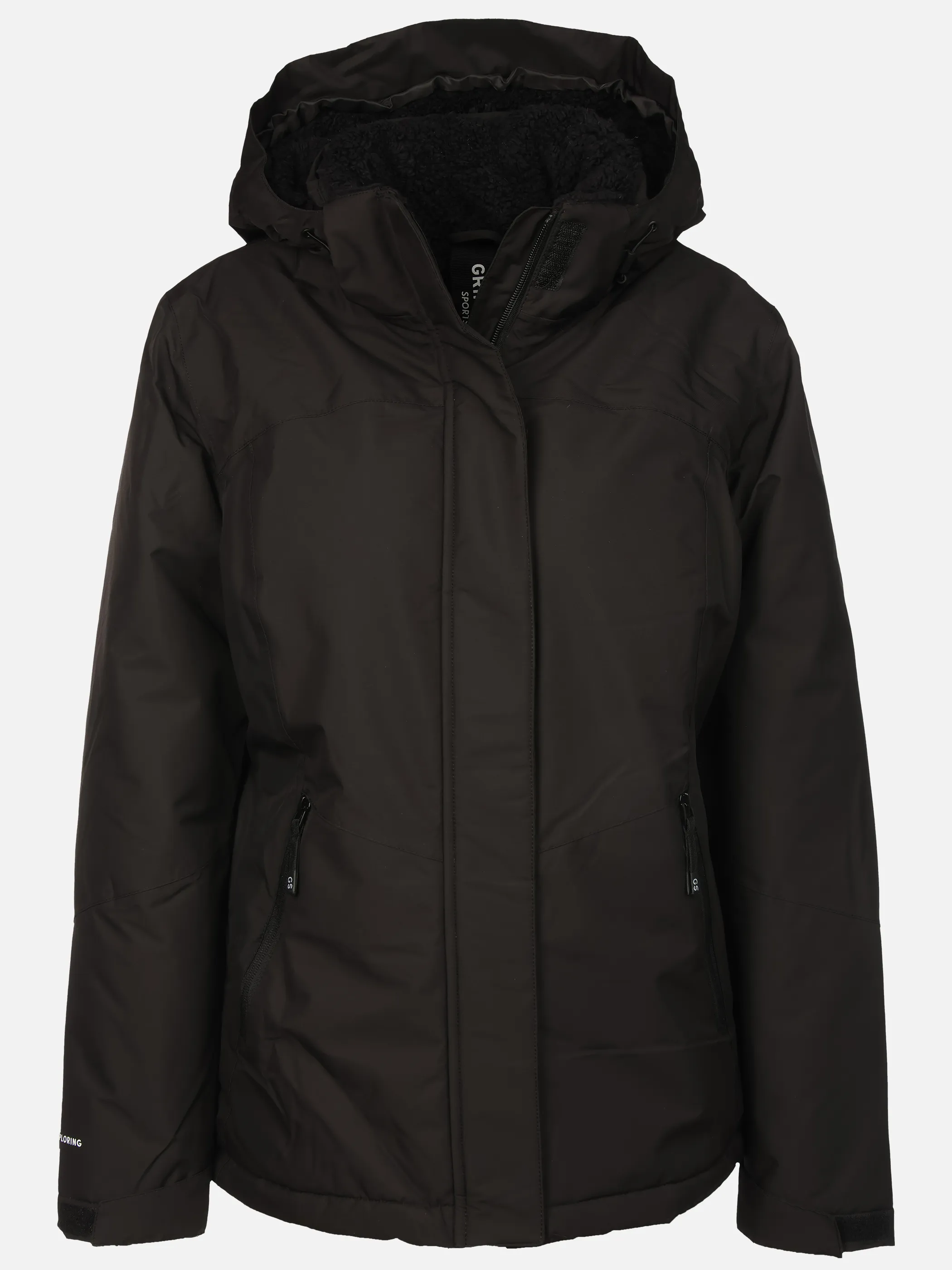Grinario Sports Da-Jacke m. abnehmbarer Kapuze Schwarz 913031 BLACK 1