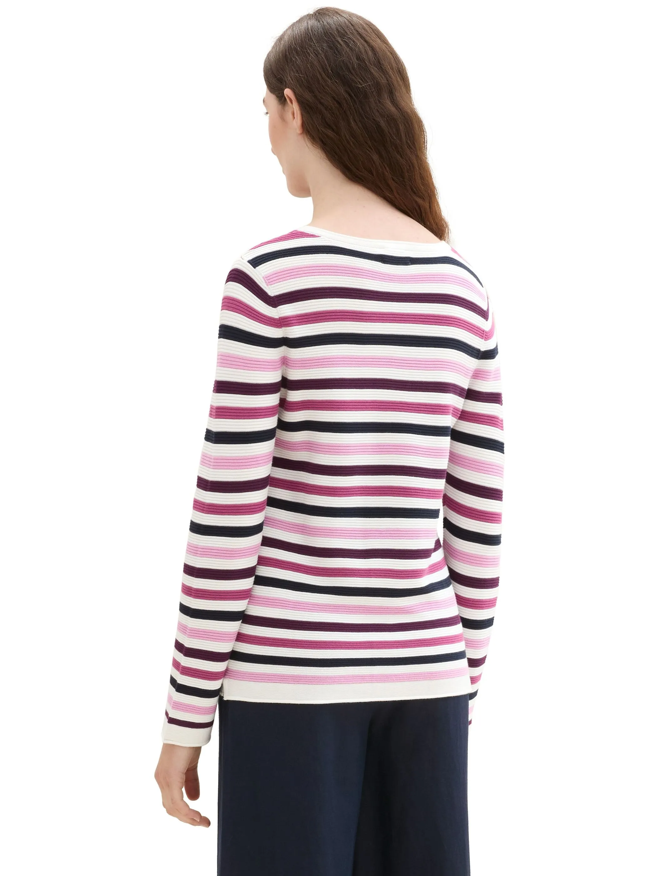 Tom Tailor 1016350 NOS sweater new ottoma Pink 827729 37066 2