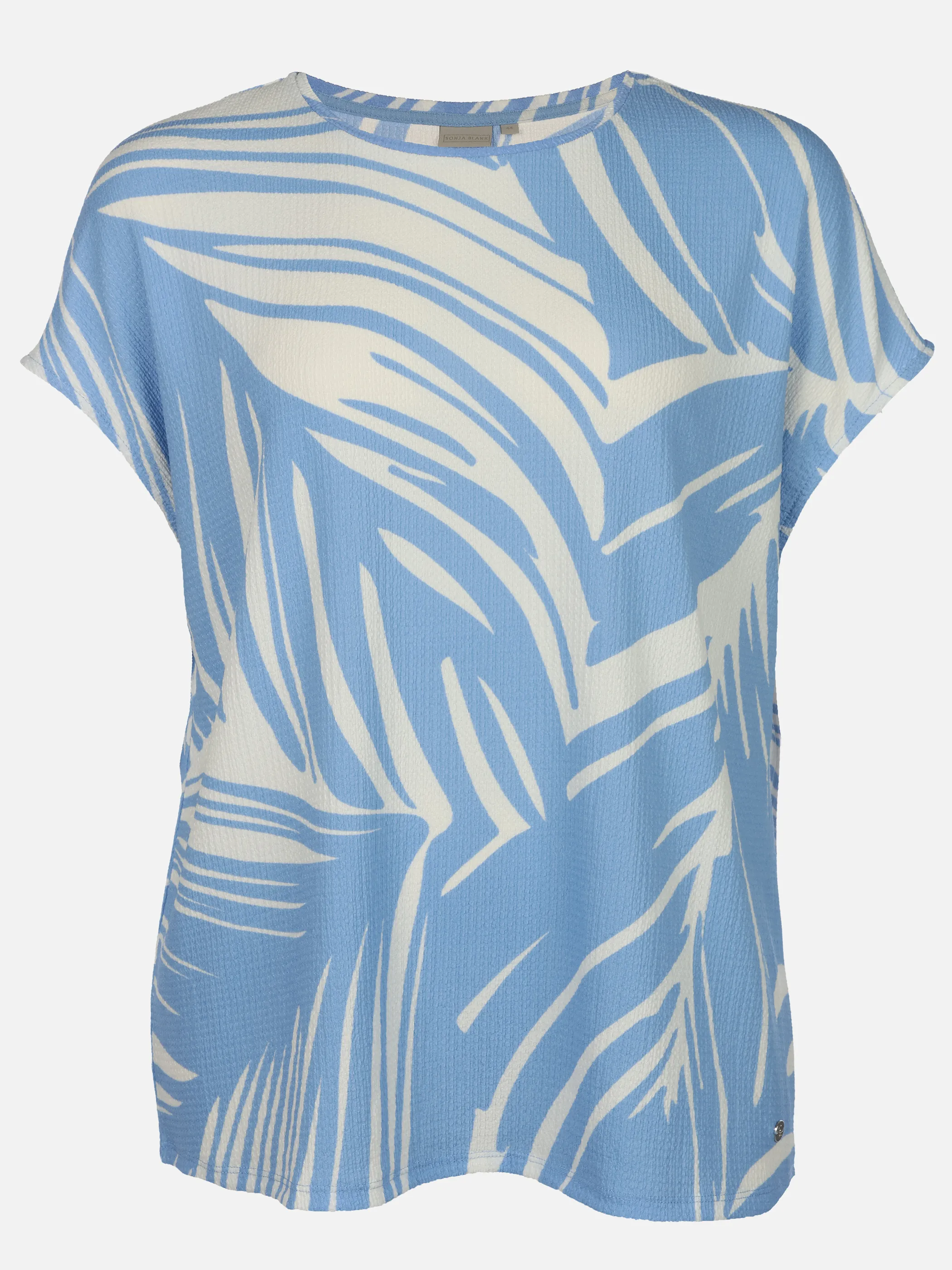 Sonja Blank Da-gr.Gr. Crepe Shirt m. Print Blau 926502 BLUE 1