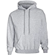 Grauer Kapuzenpullover mit Kängurutasche und Kordelzug