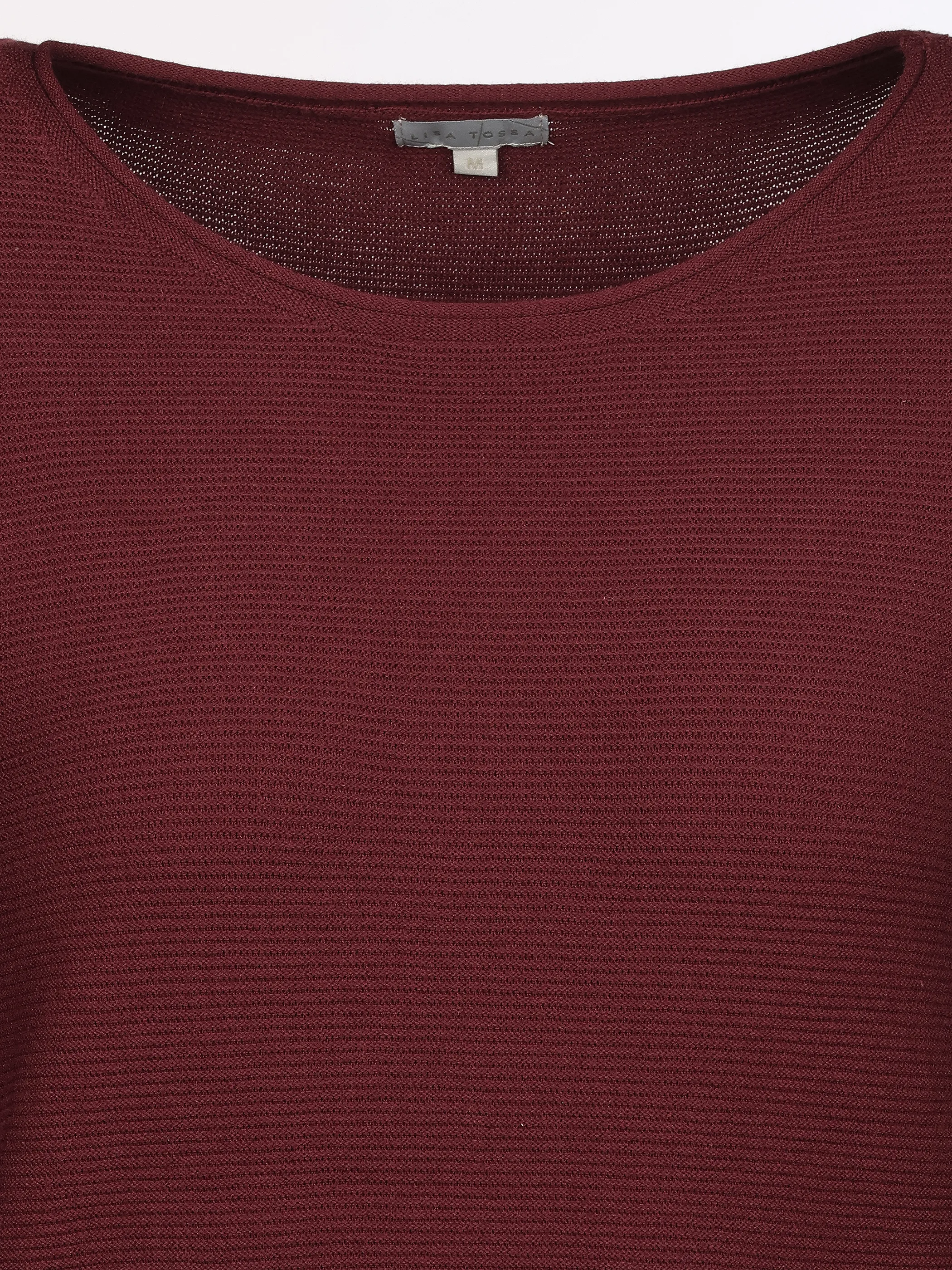 Lisa Tossa Da-Strukturpullover Rot 930046 AUBERGINE 3