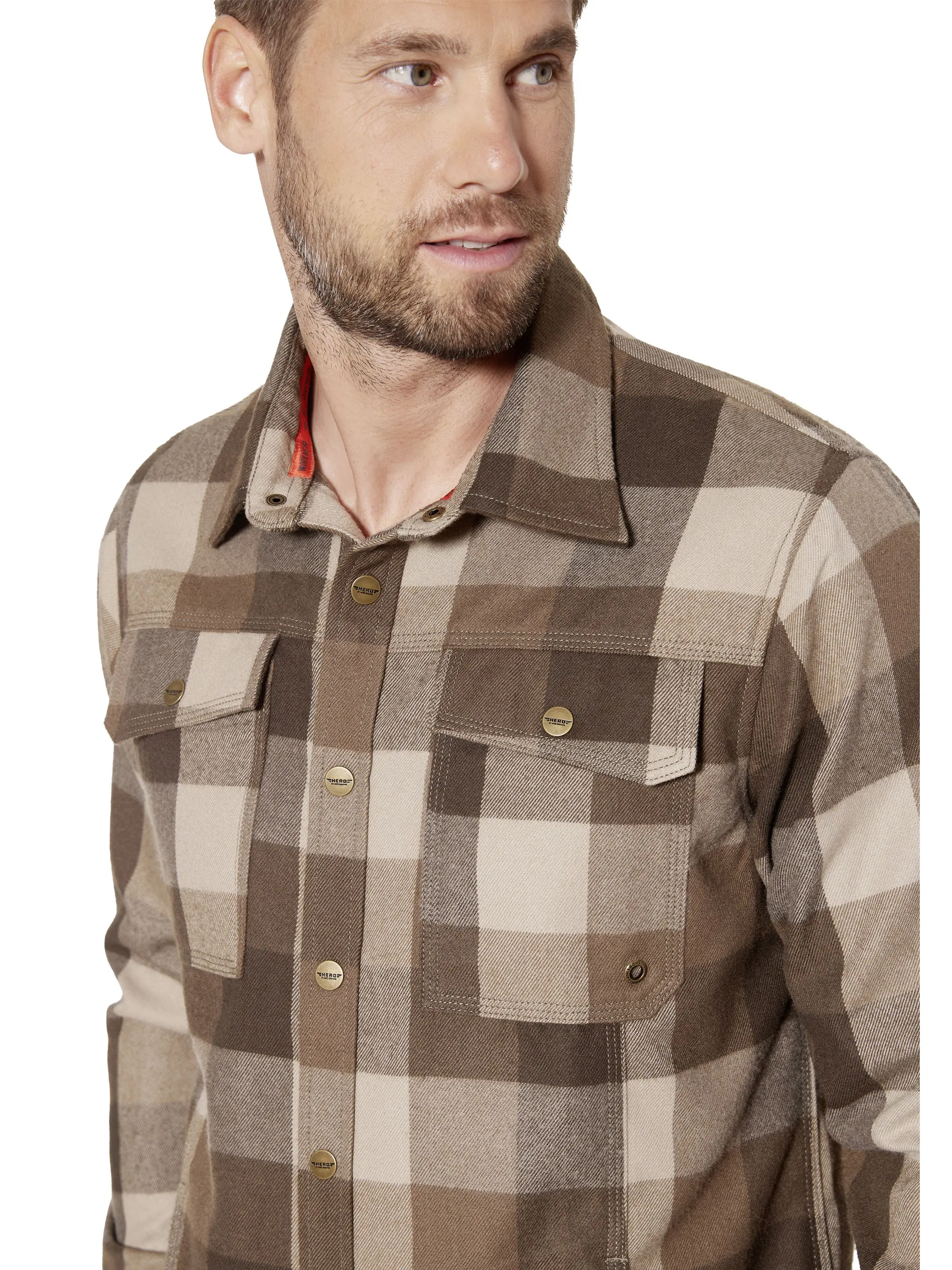 HERO by John Medoox 73130150009446 He. Bluse/Hemd, Beige 929183 9446 3