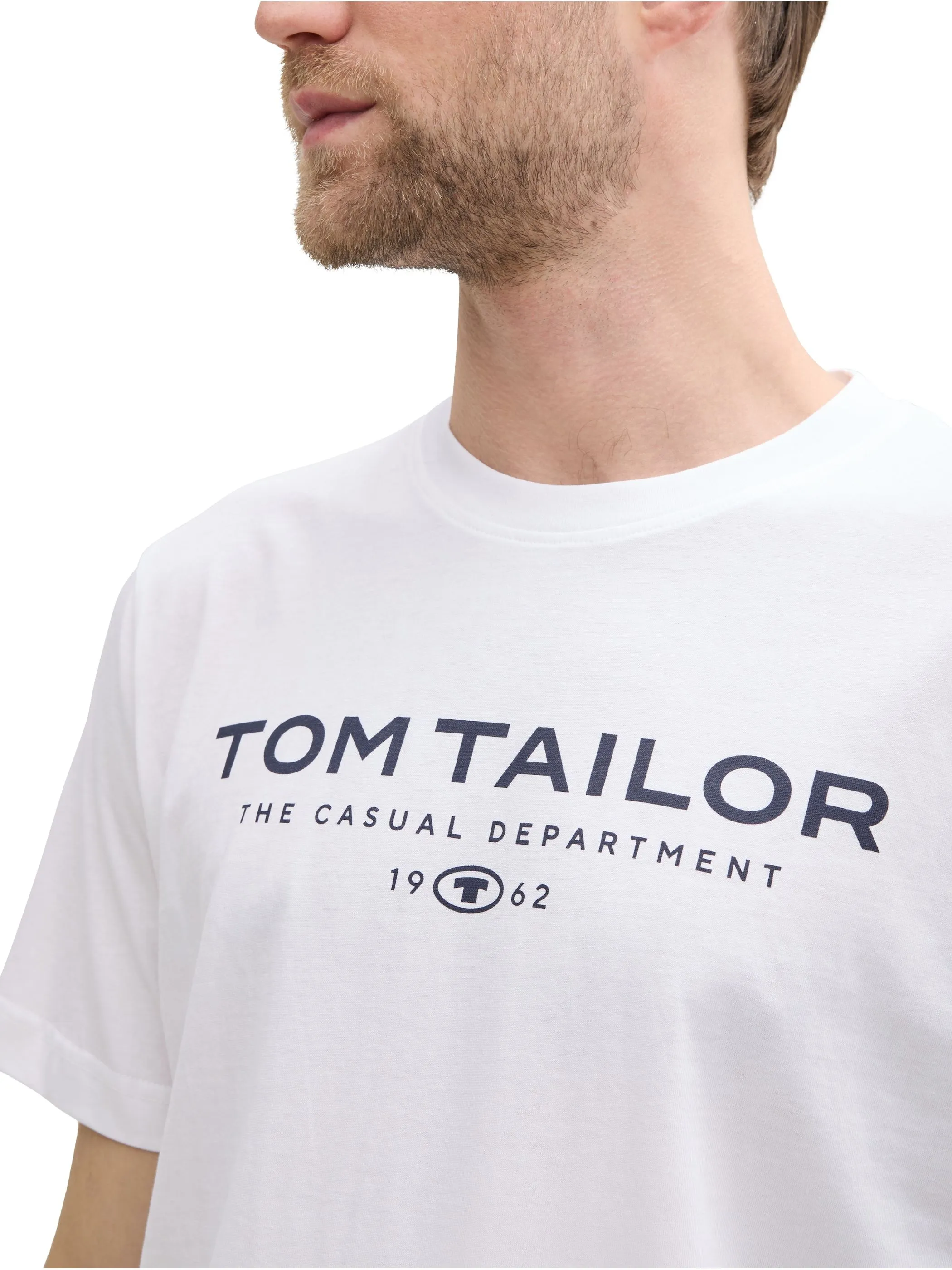 Tom Tailor 1045773 t-shirt with print Weiß 905884 20000 4