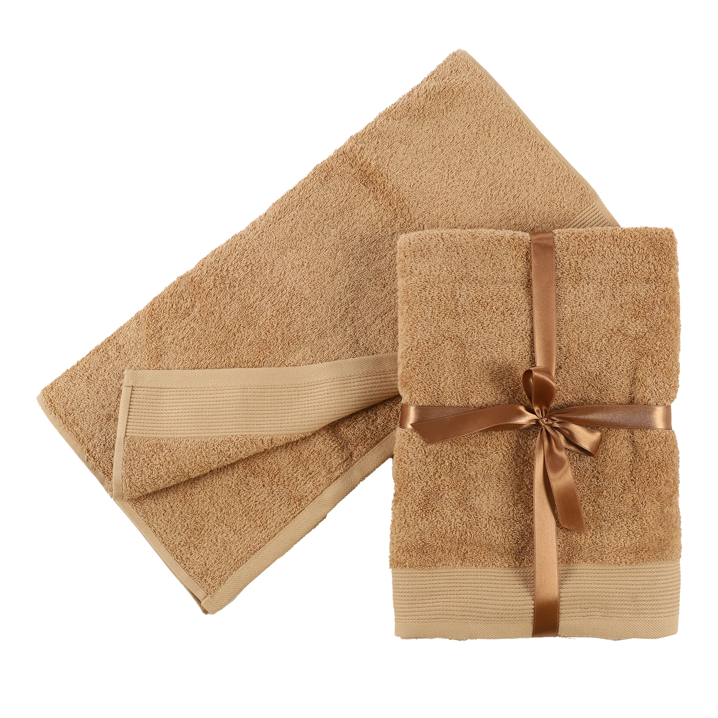 Villa Grinario Frottier Geschenkset Handtuch+ Beige 882074 LATTE 2