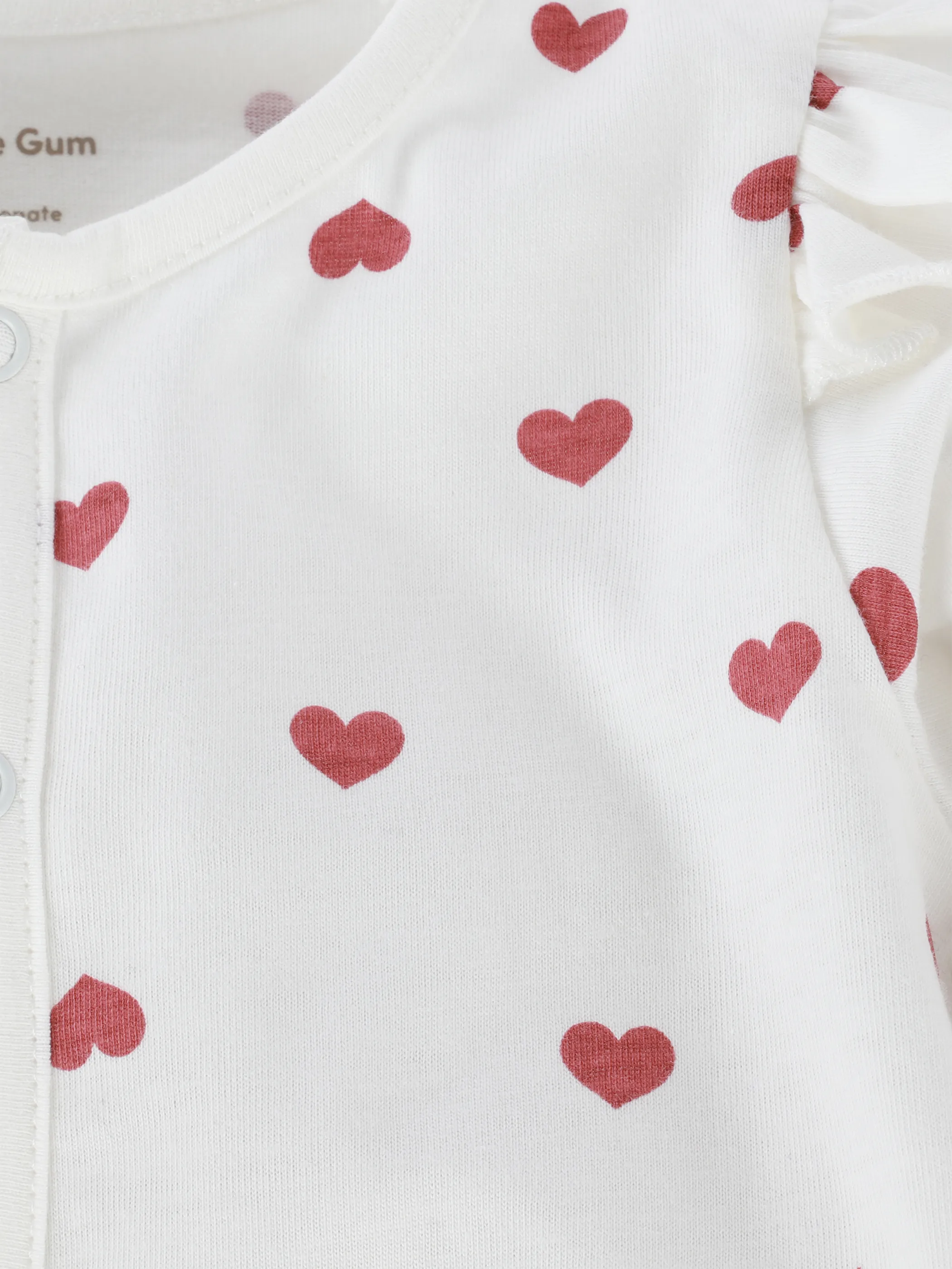 Bubble Gum BM Schlafanzug mit Herz AOP in weiß Weiß 921556 WE 3