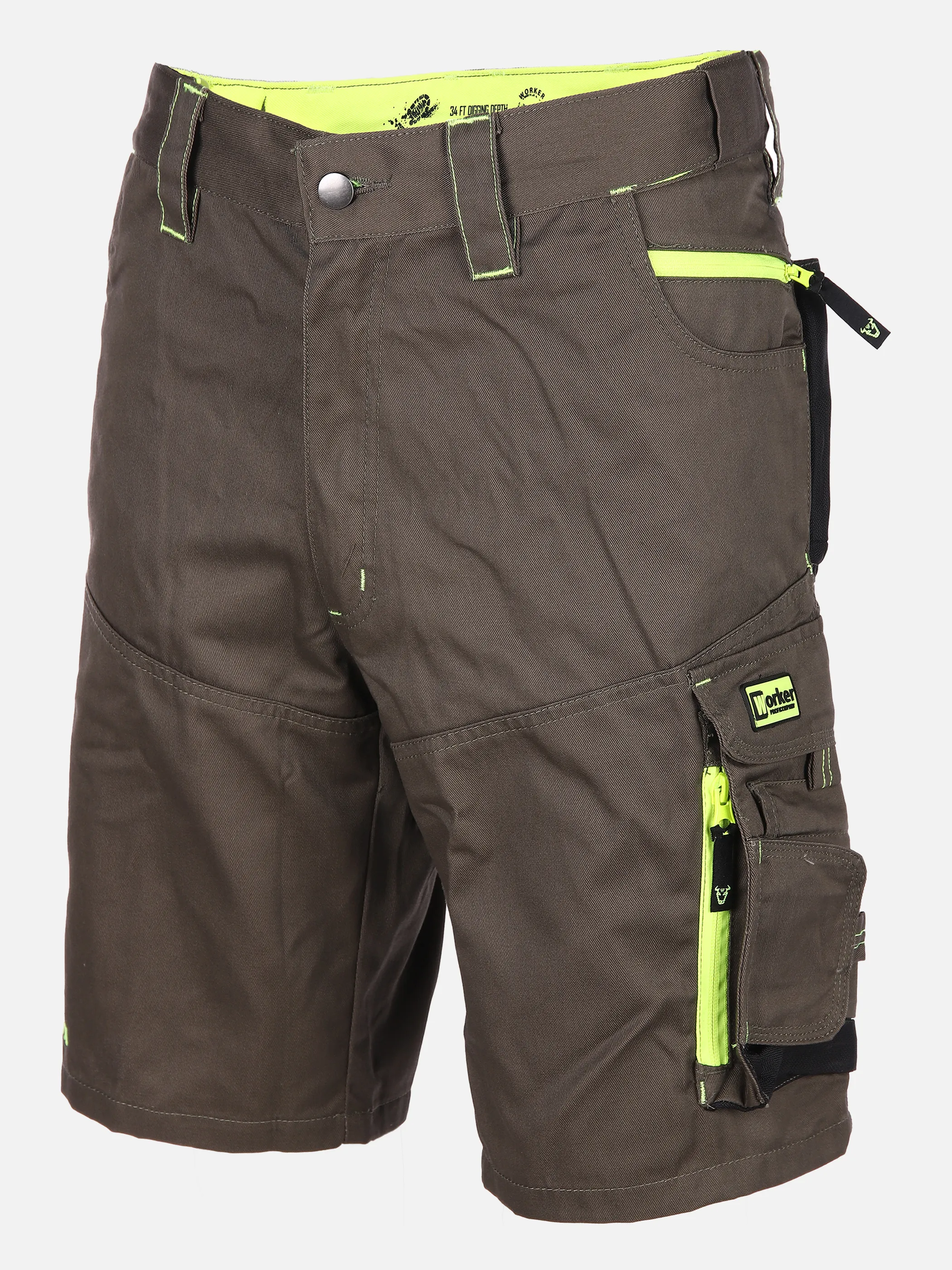 Worker He. Workershort Neon Grün 830617 OLIVE 1 Worker He. Workershort Neon Grün 830617 OLIVE 1