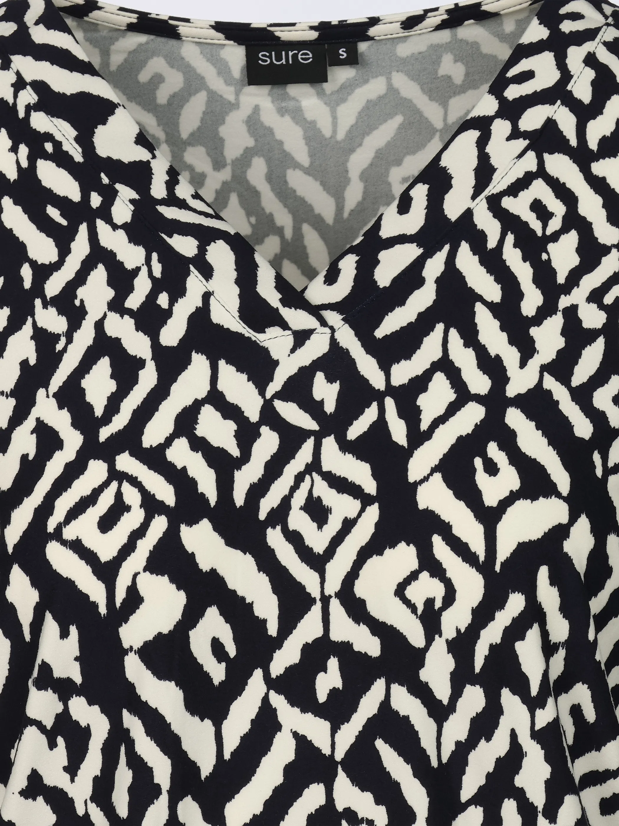 Sure Da-Shirt m. Alloverprint Weiß 922325 STAR WHITE 3