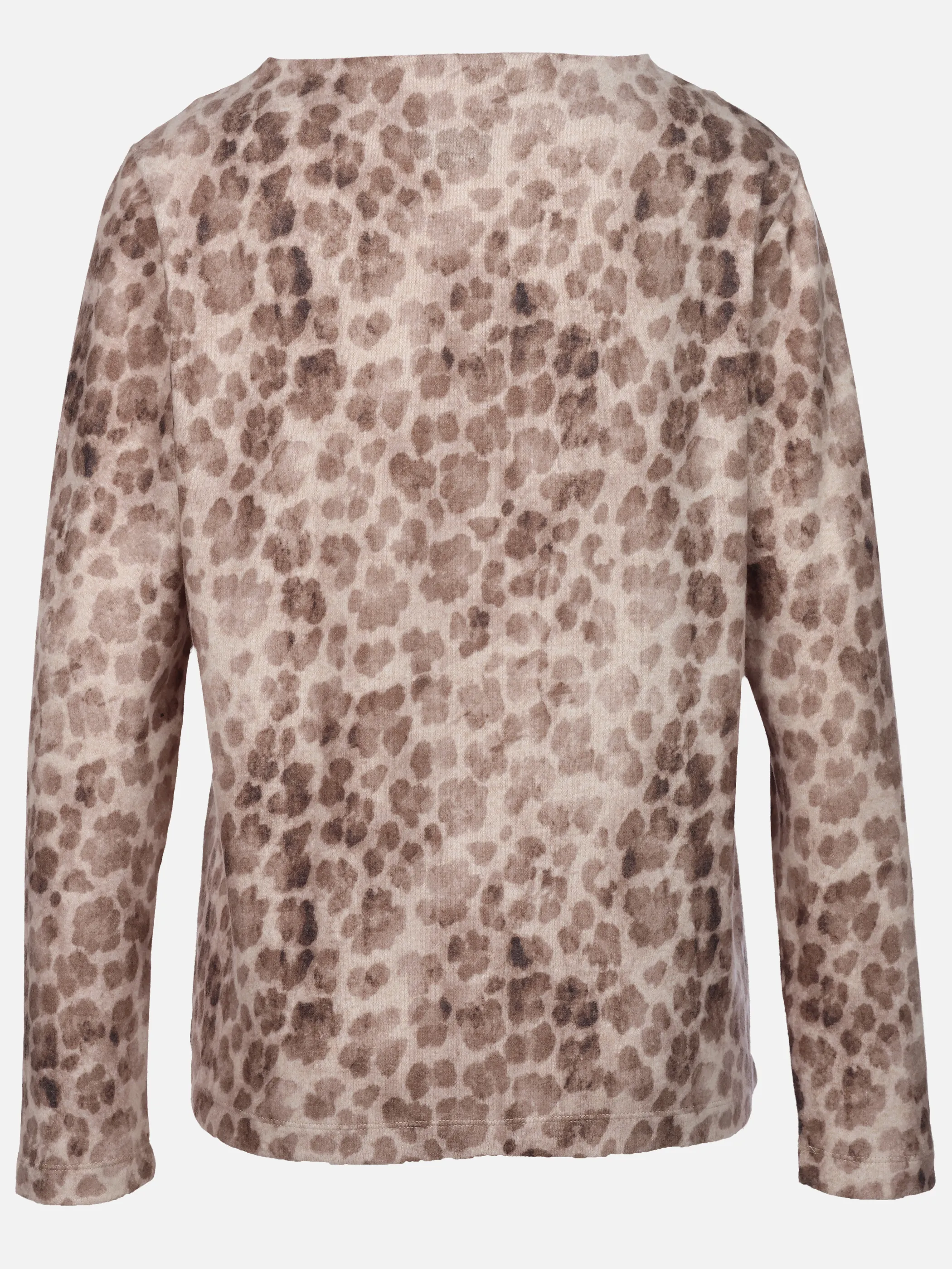 Lisa Tossa Da. Print-Flausch shirt m.Belegkragen Beige 932520 BEIGE/LEO 2