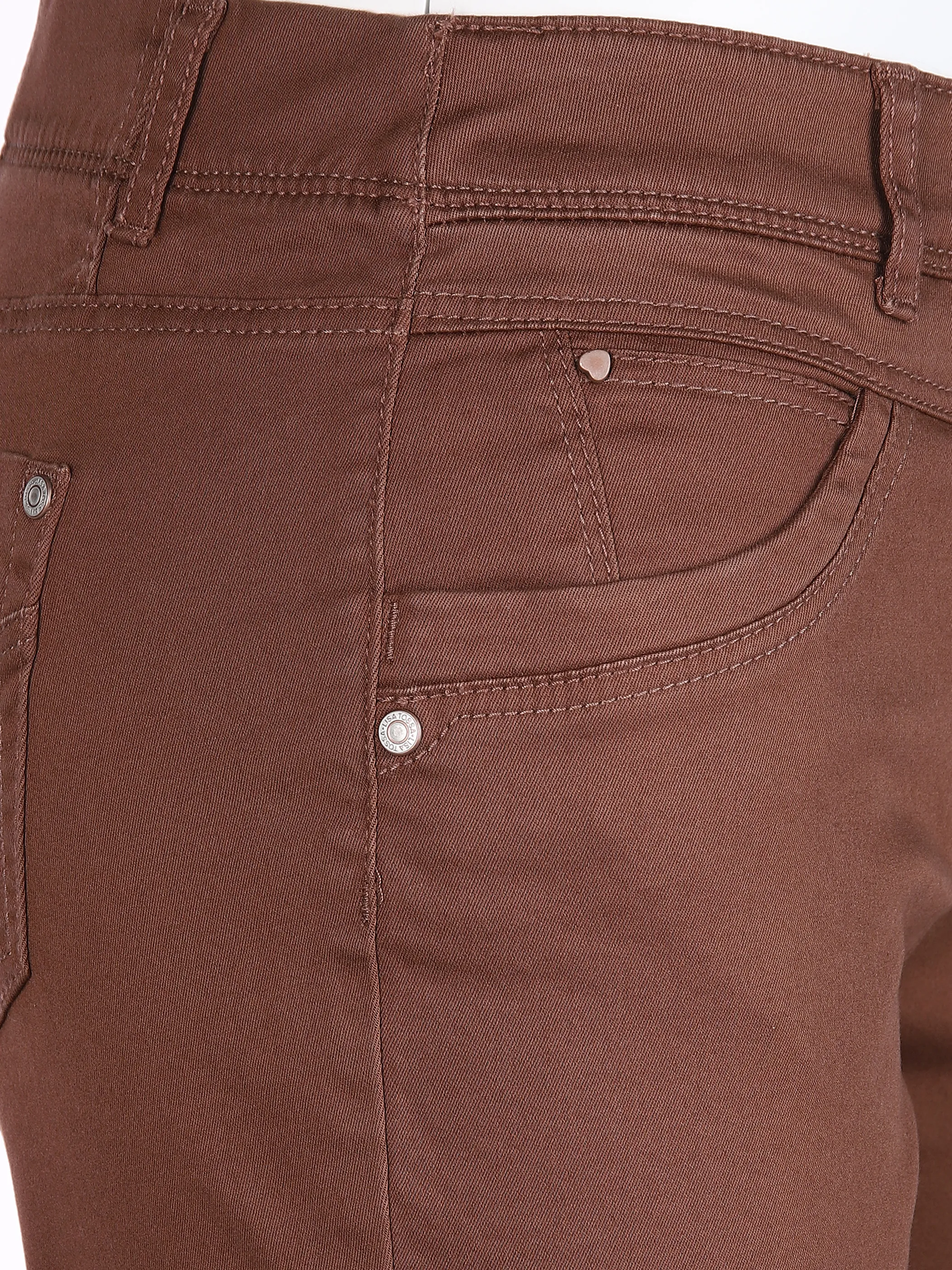 Lisa Tossa Da-Hose 7/8 Länge 5-Pocket-Sty Braun 852494 TABAK 3