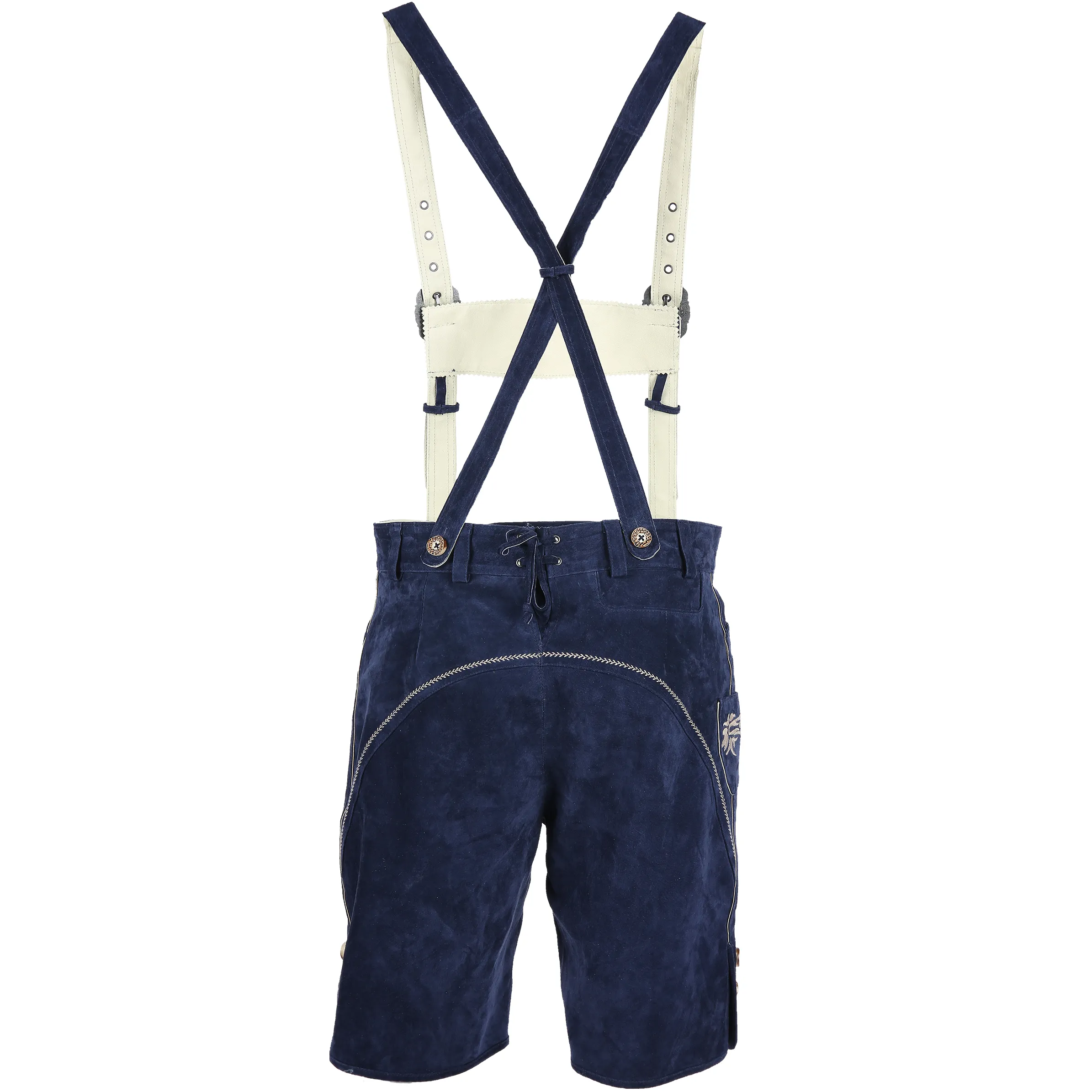 Birkhahn Mode und Tracht He. Lederhose knie umspielend Blau 784815 DARK BLUE 2
