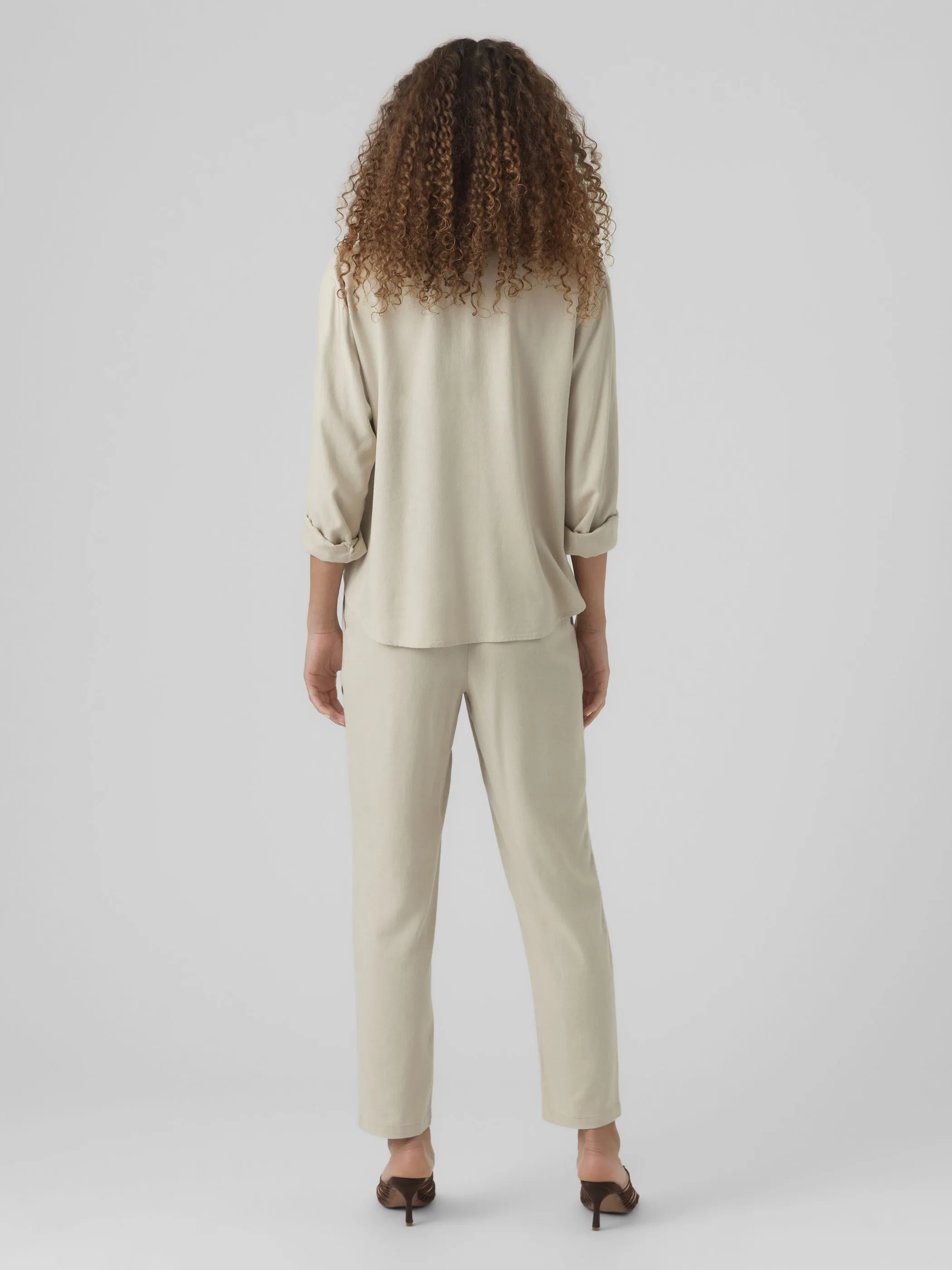 Vero Moda 10279691 VMJESMILO ANKLE PANTS Grau 875236 271875 4