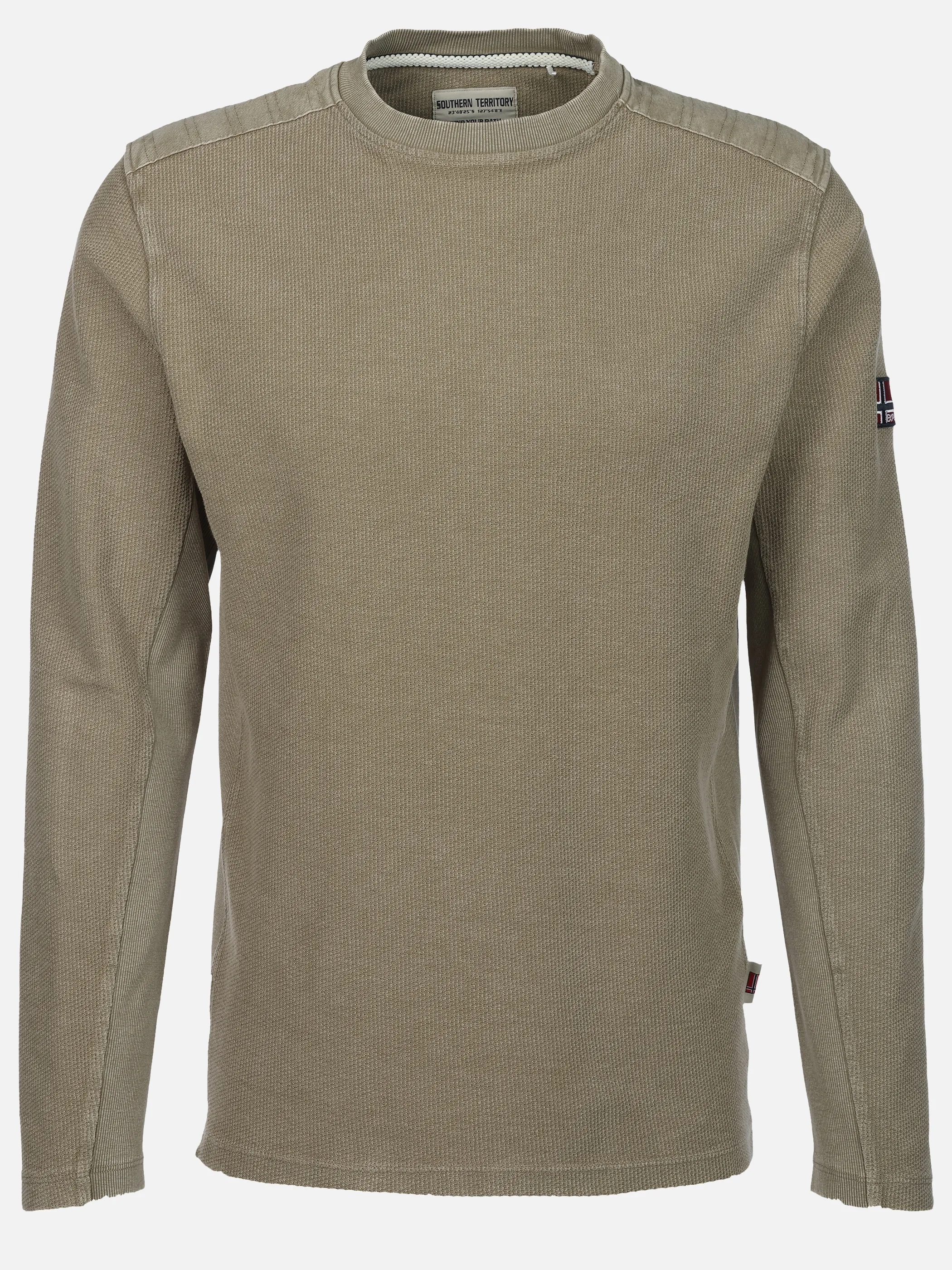 Southern Territory He. T-Shirt 1/1 Arm Struktur Beige 931167 STONE 1