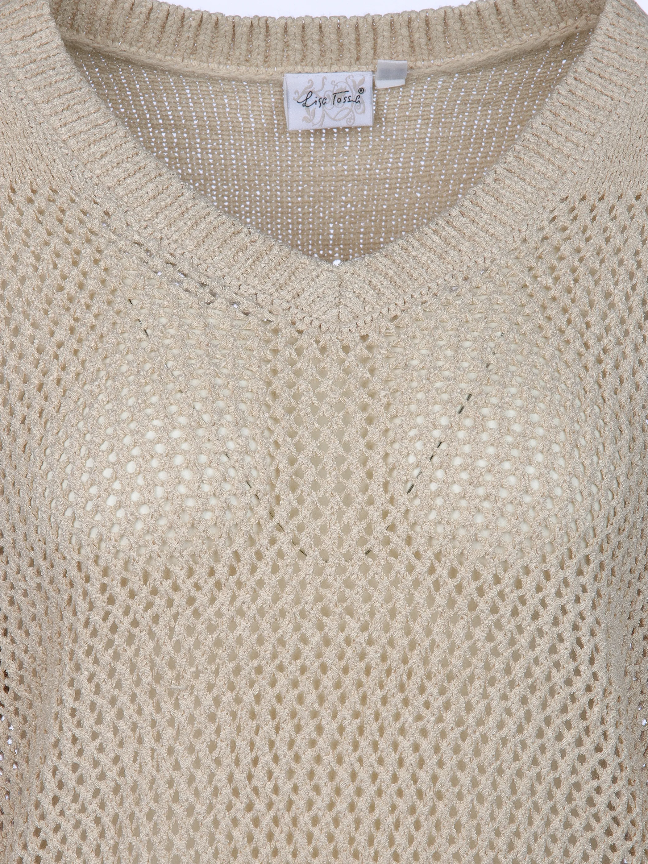 Lisa Tossa Da-Lochstrick-Pullover Weiß 905179 CREME 3 Lisa Tossa Da-Lochstrick-Pullover Weiß 905179 CREME 3