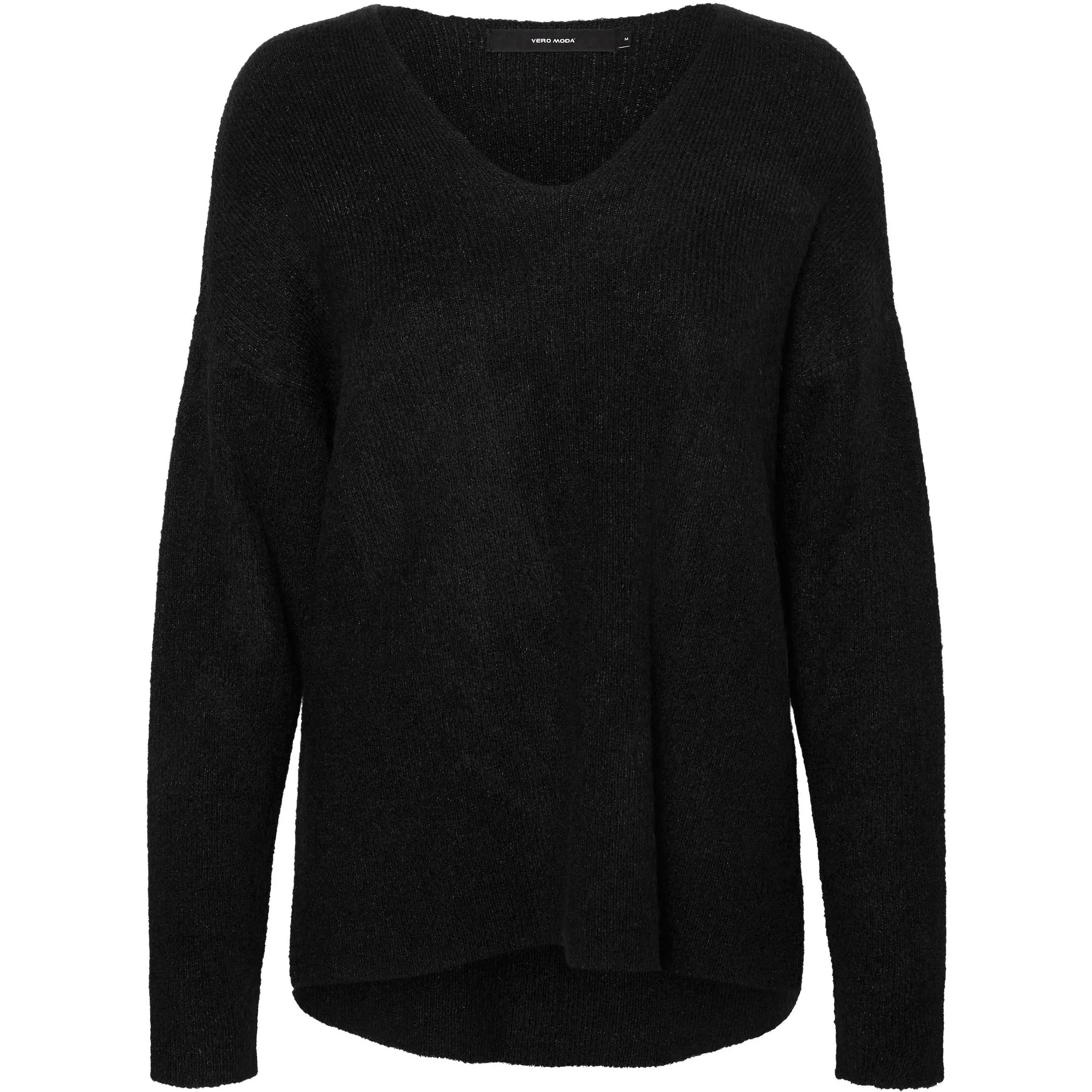 Vero Moda 10233357 VMCREWLEFILE LS V-NEC Schwarz 842583 177868 1
