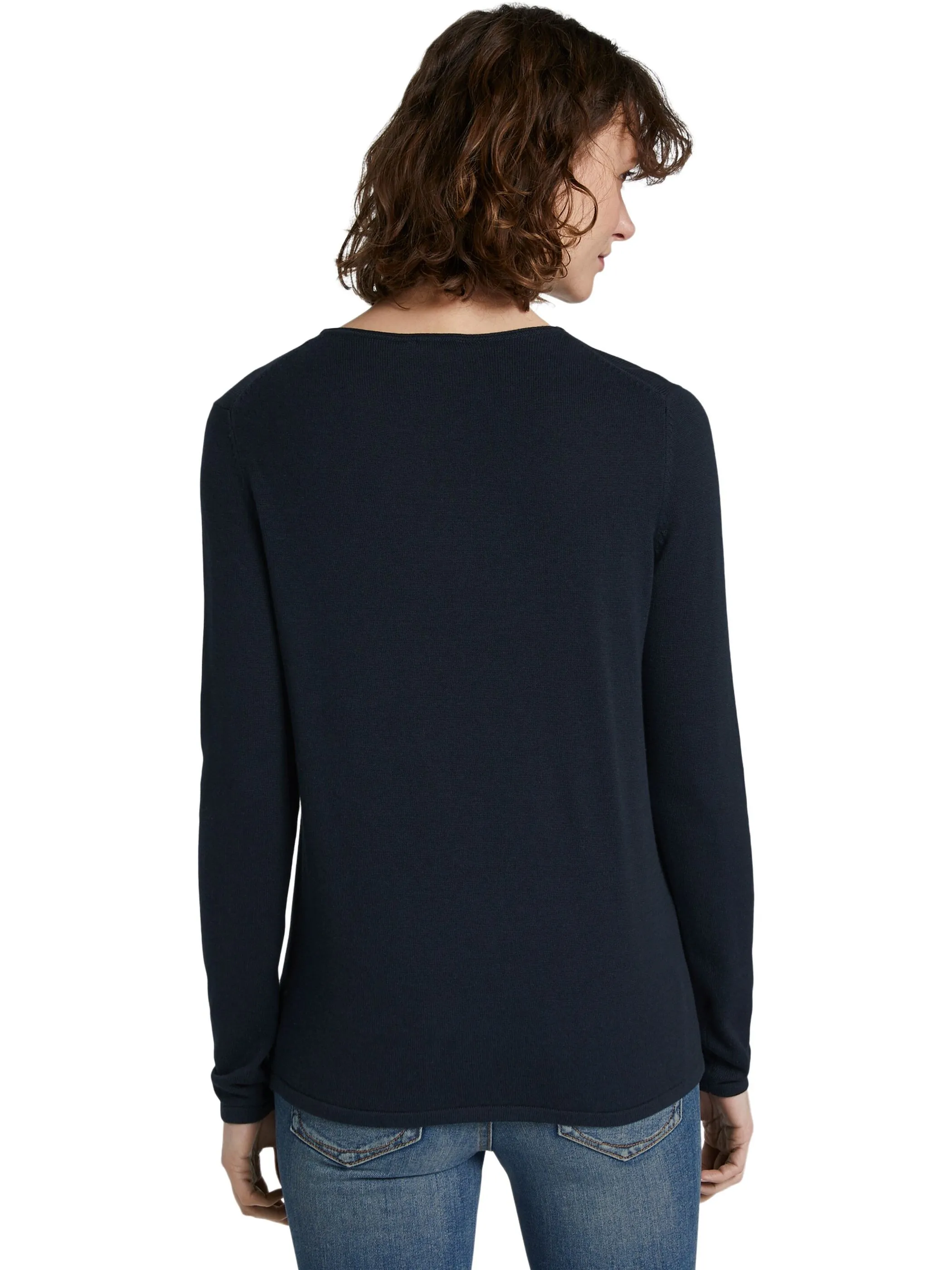 Tom Tailor 1012976 NOS sweater basic v-neck Blau 824304 10668 2